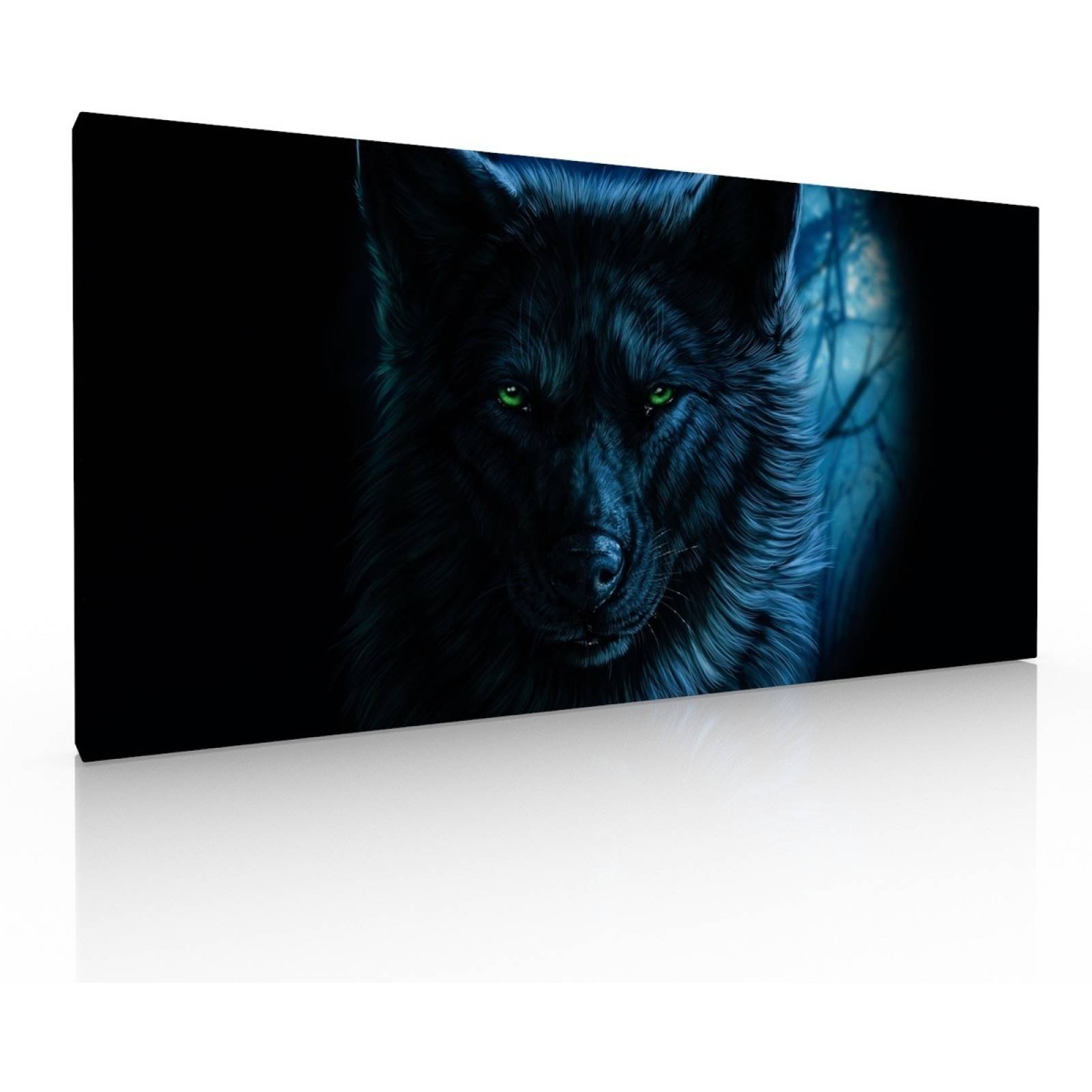Cuadro Decorativo Moderno Para Recamara O Sala Lobo Negro
