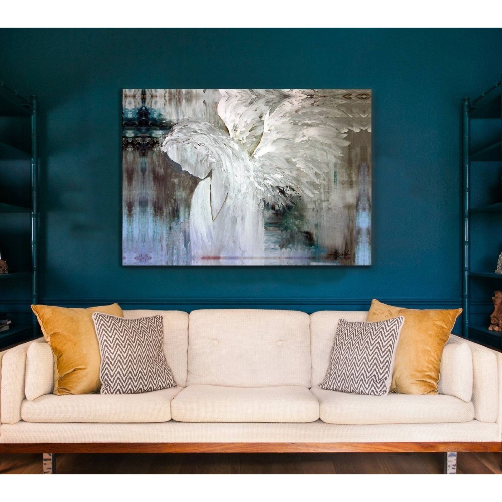 Cuadro Decorativo Abstracto Para Sala Recamara Angel Blanco