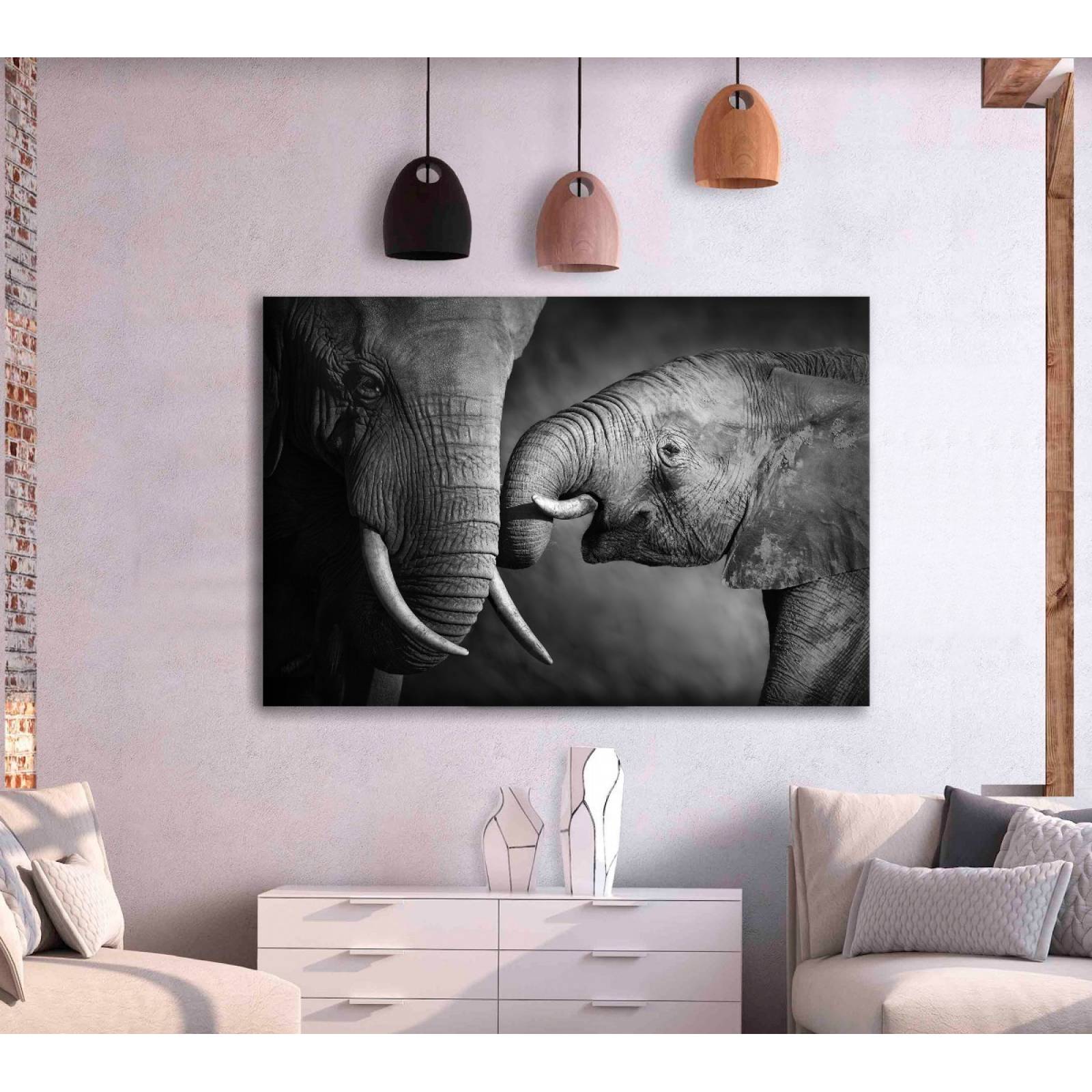 Cuadro Decorativo Para Sala Comedor Recamara Elefantes