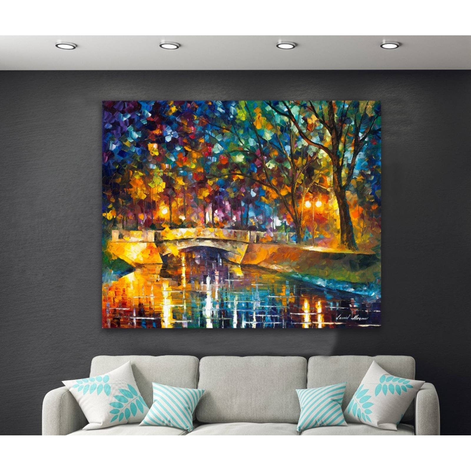 Cuadro Abstracto Para Sala Recamara Comedor Arco Acuarela