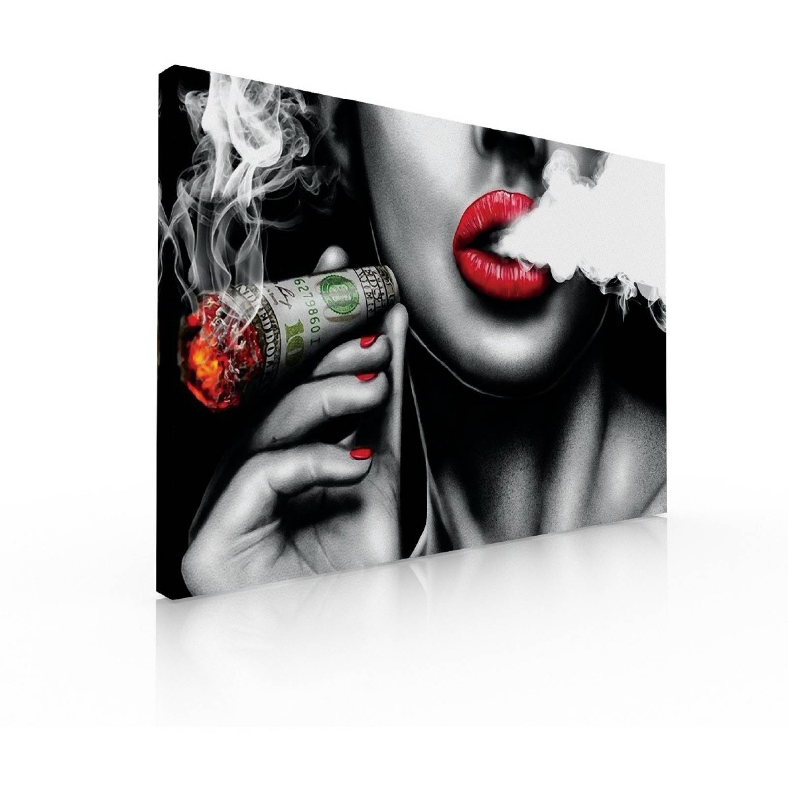 Cuadro Decorativo Para Recamara, Labios Rojos