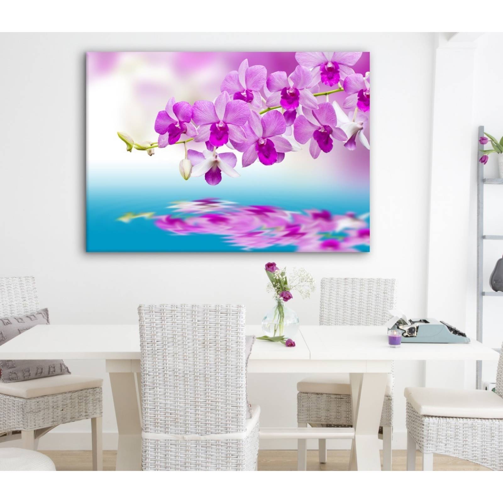 Cuadro Decorativo Sala Recamara O Comedor Flores Magenta