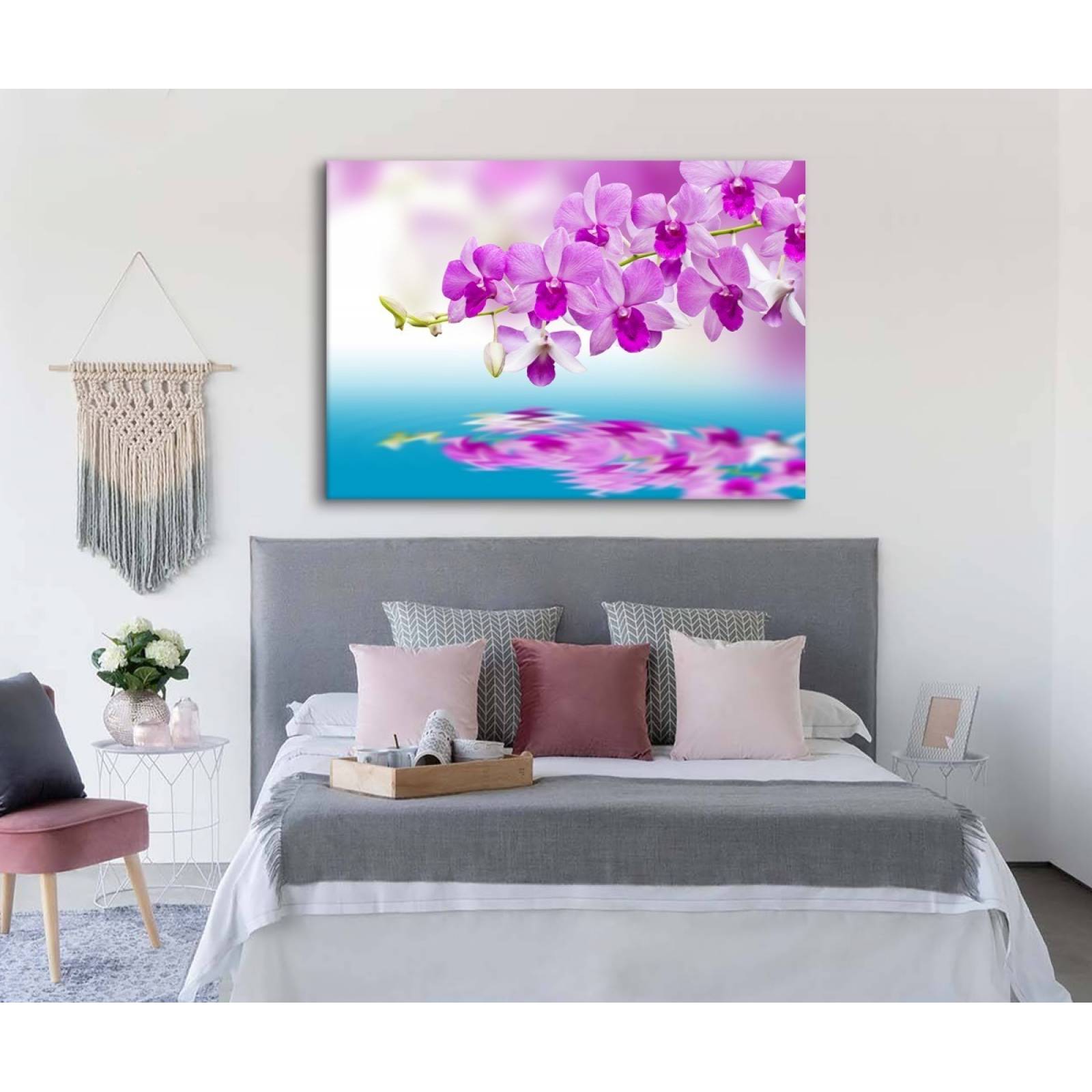 Cuadro Decorativo Sala Recamara O Comedor Flores Magenta