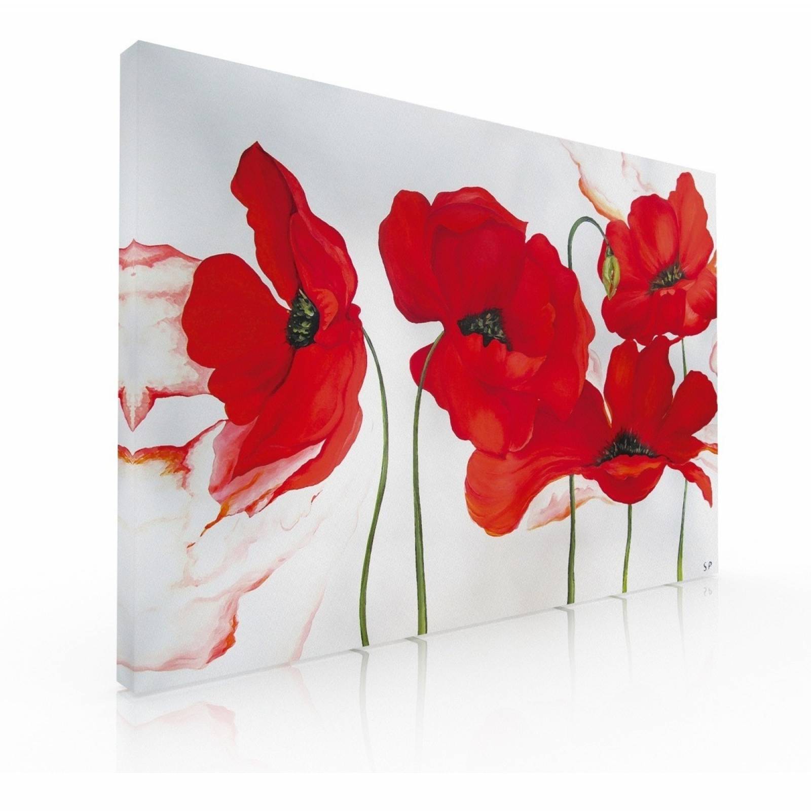 Cuadro Decorativo Para Comedor O Sala Flor Roja Abstracta