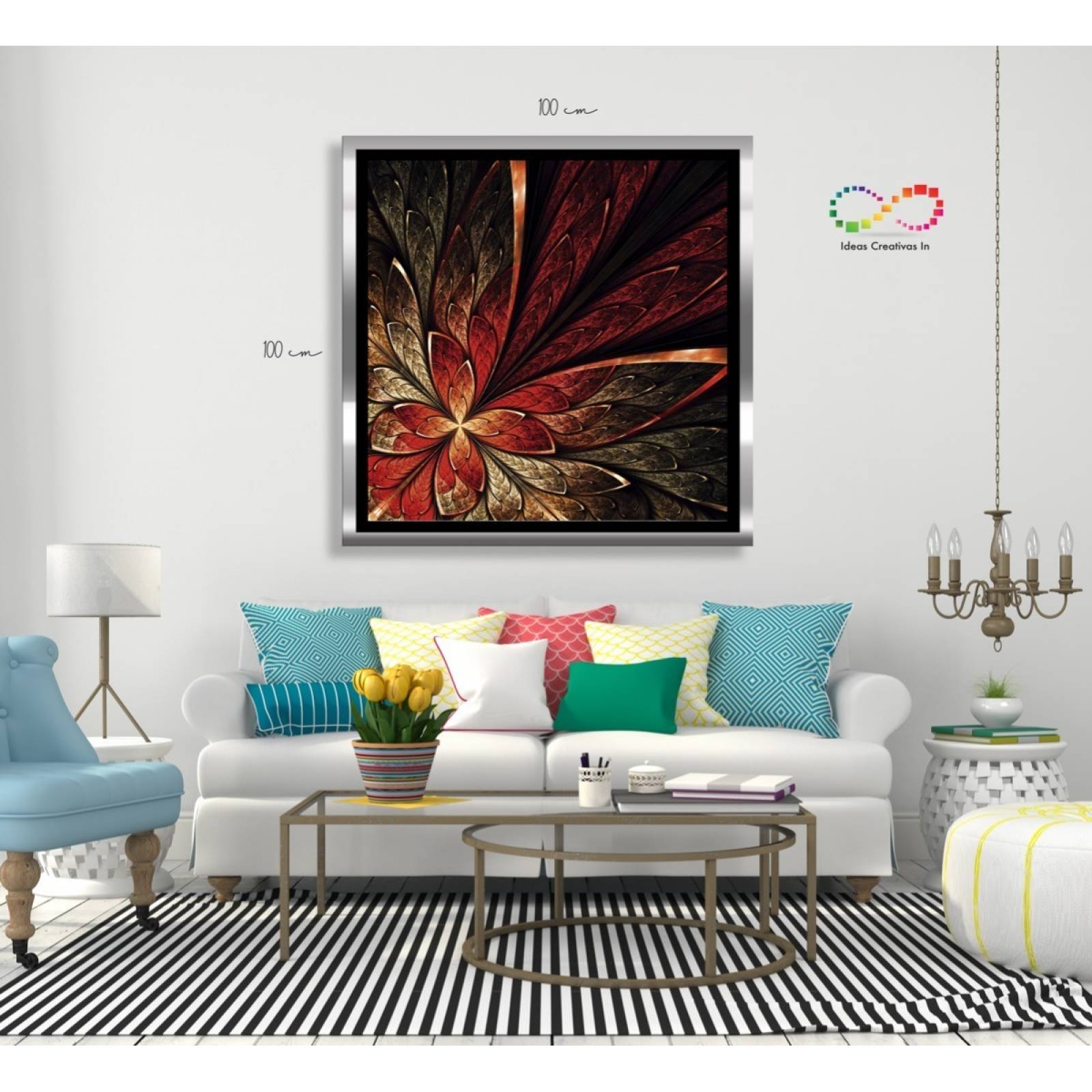 Cuadro Decorativo Moderno Para Sala Mariposa Metal