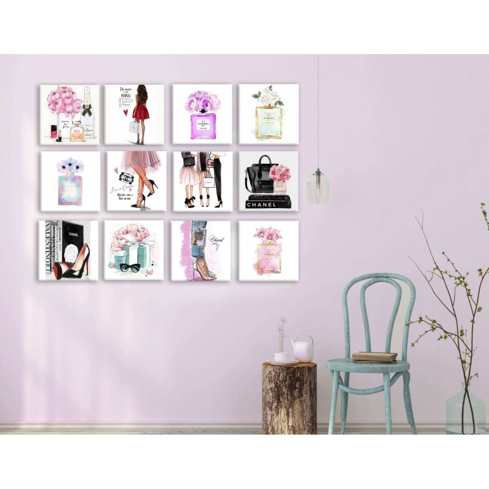 Set De 12 Cuadros Decorativos, Para Recamara Fashion