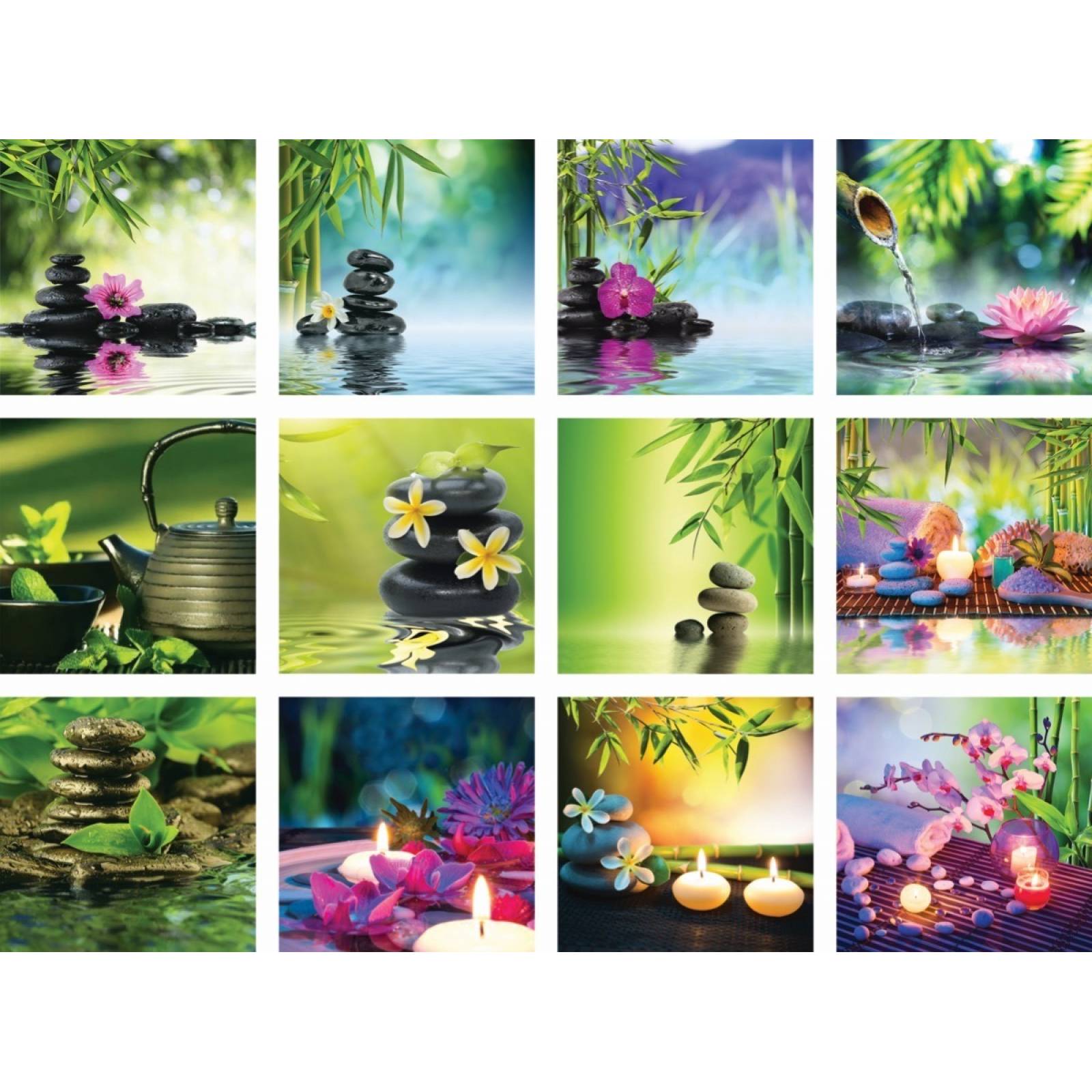 Set De 12 Cuadros Decorativos En Tela Para Salas Spa