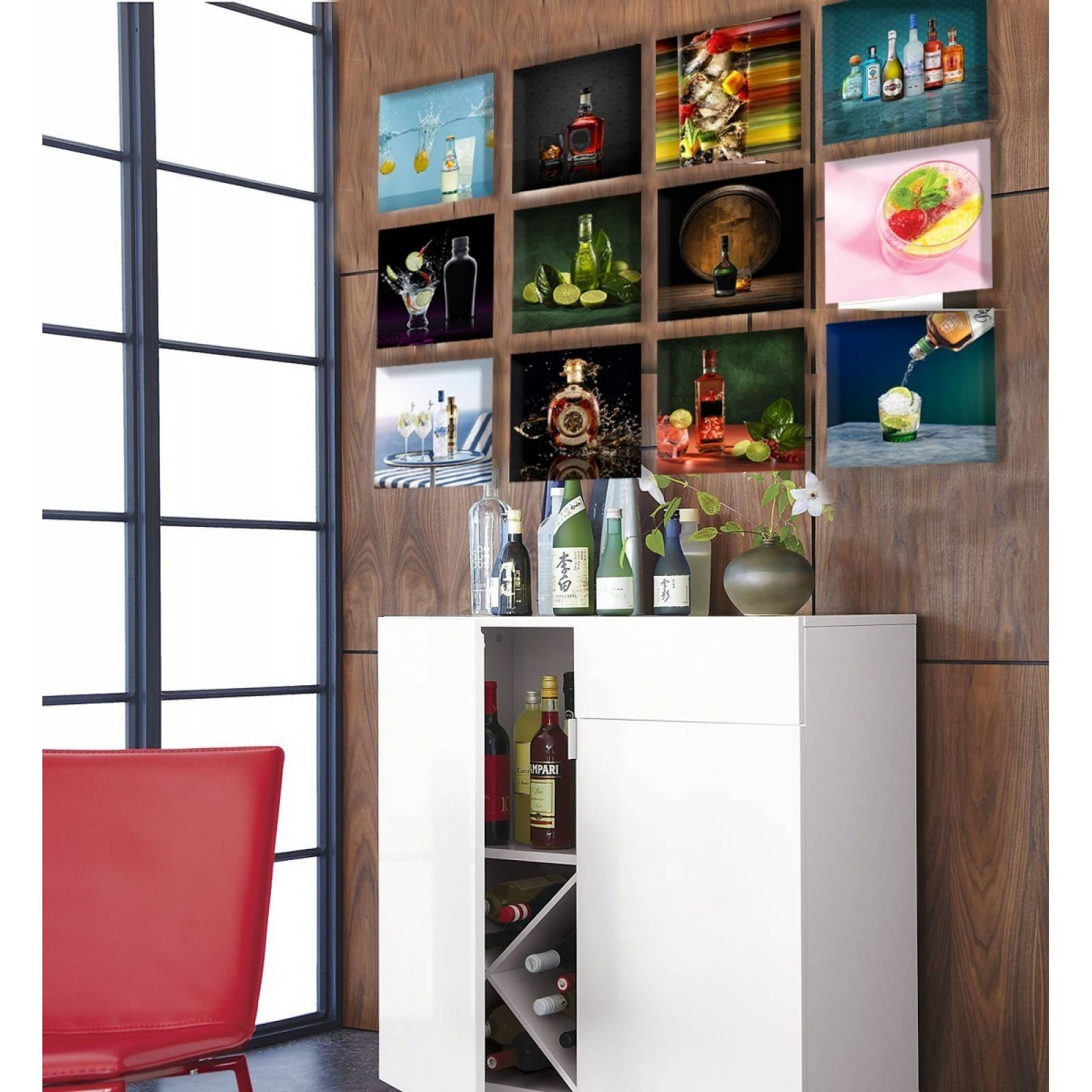 Set De 12 Cuadros Decorativos, Para Bar, Bebidas