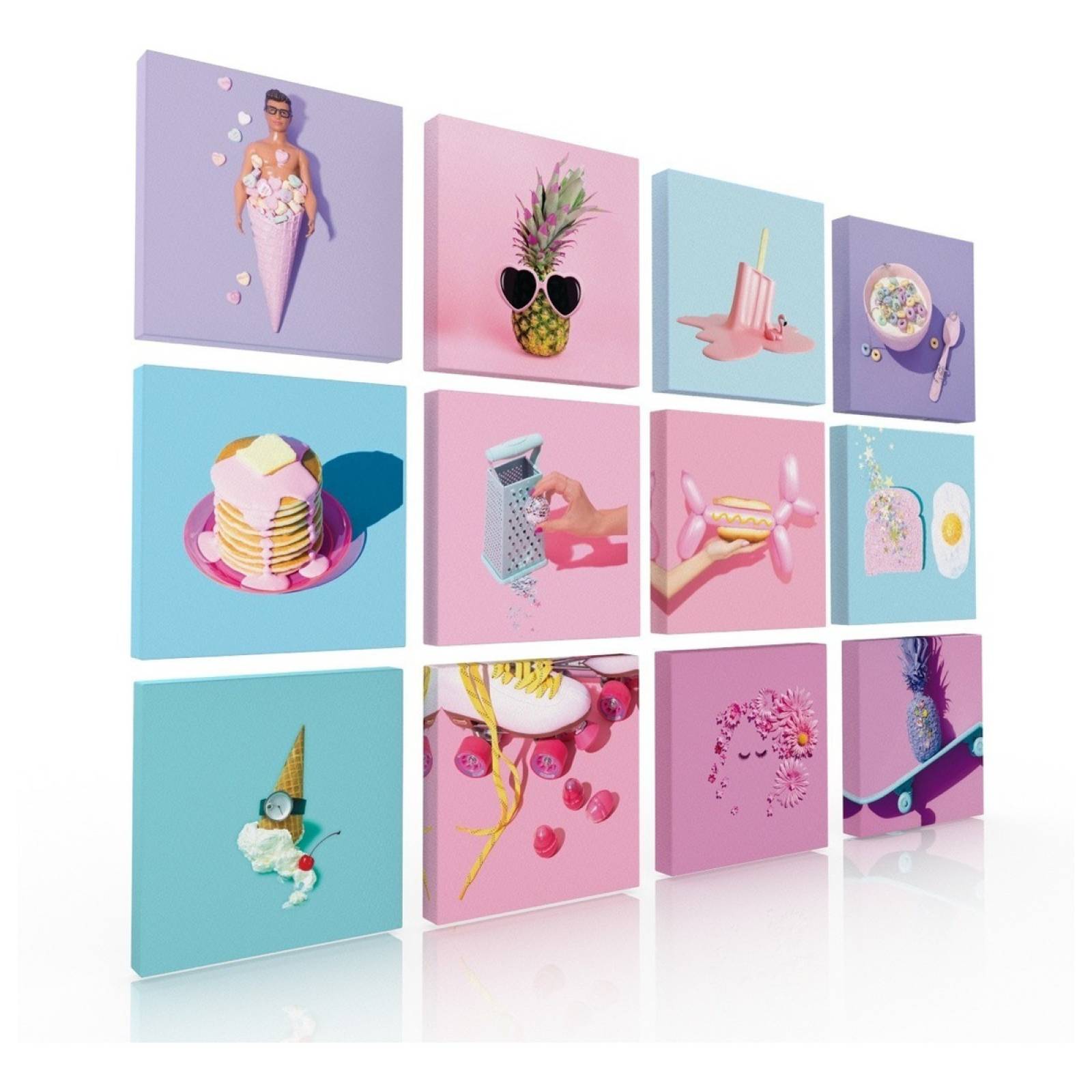 Set De 12 Cuadros Decorativos, Para Recamara Pop Fashion