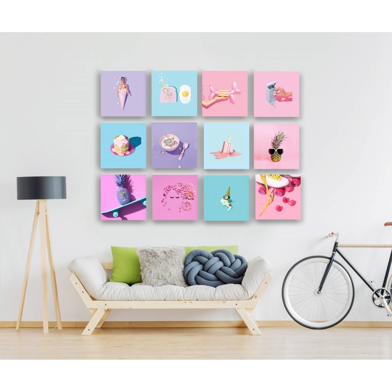 Set De 12 Cuadros Decorativos, Para Recamara Pop Fashion