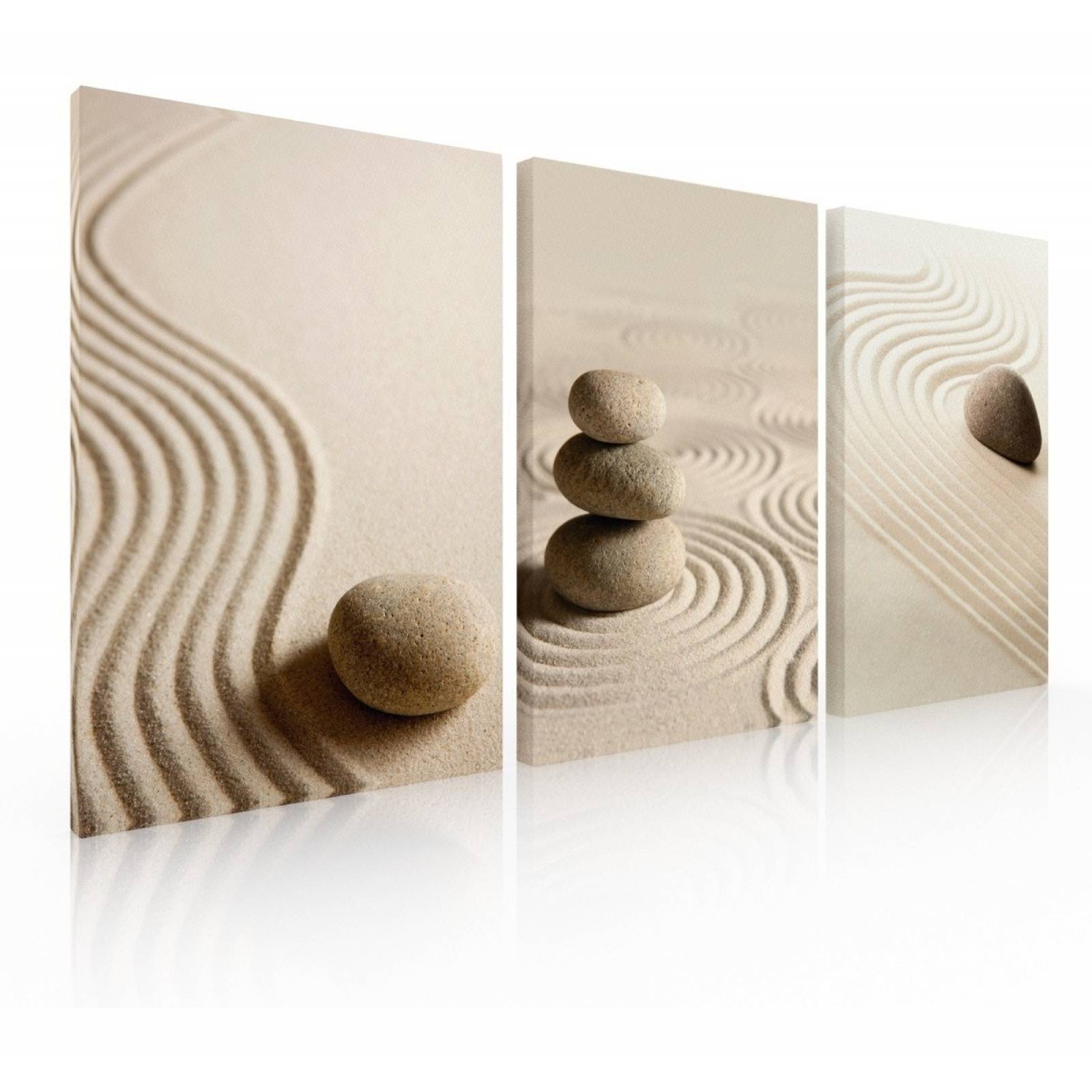 Set De 3 Cuadros Decorativos Para Sala Recamara, Arena