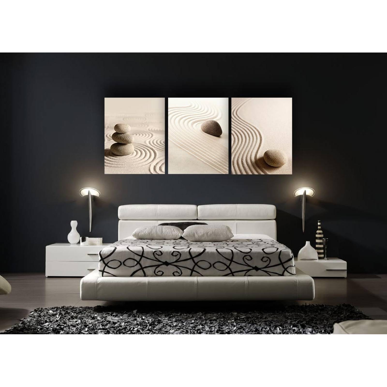 Set De 3 Cuadros Decorativos Para Sala Recamara, Arena