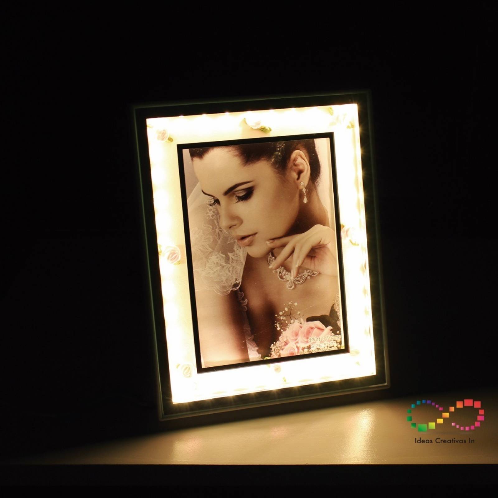 Portarretrato Chico Con Luz Led Personalizado