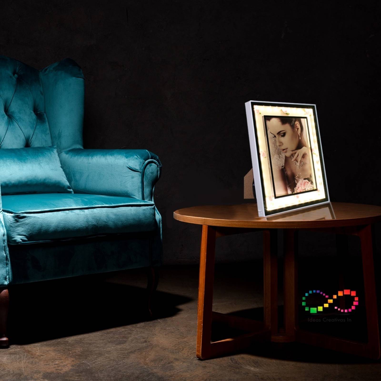 Portarretrato Chico Con Luz Led Personalizado
