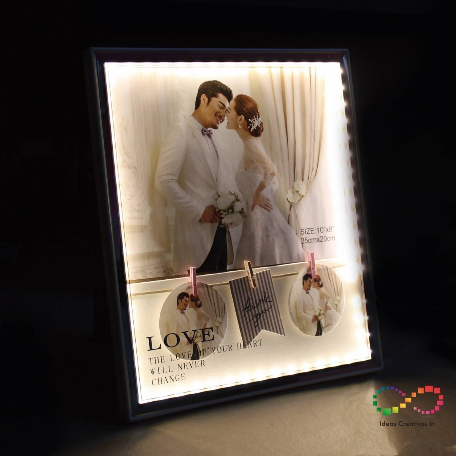 Portarretrato Grande Con Luz Led Personalizado