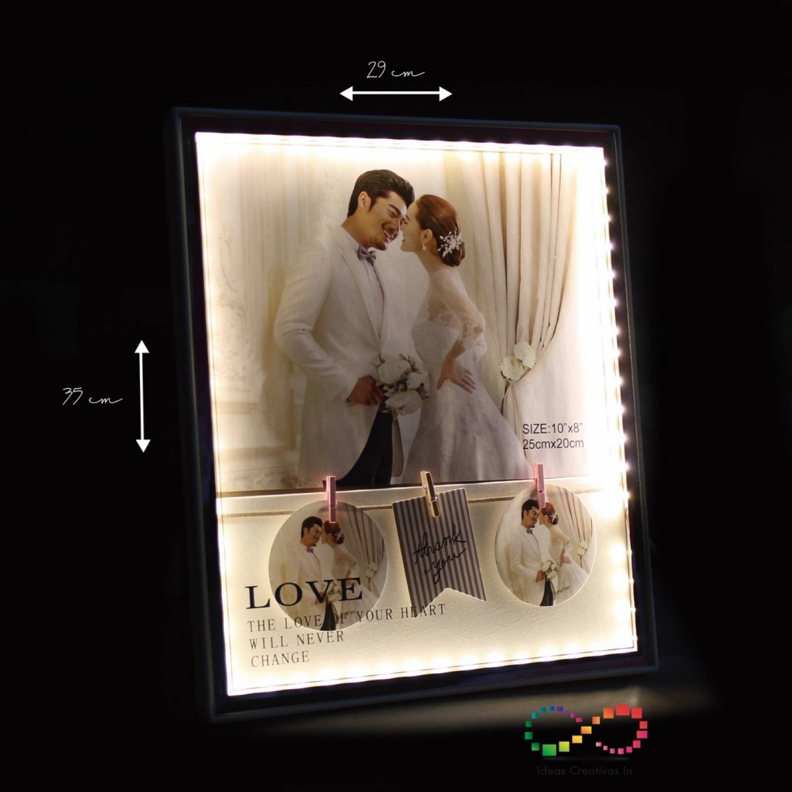 Portarretrato Grande Con Luz Led Personalizado