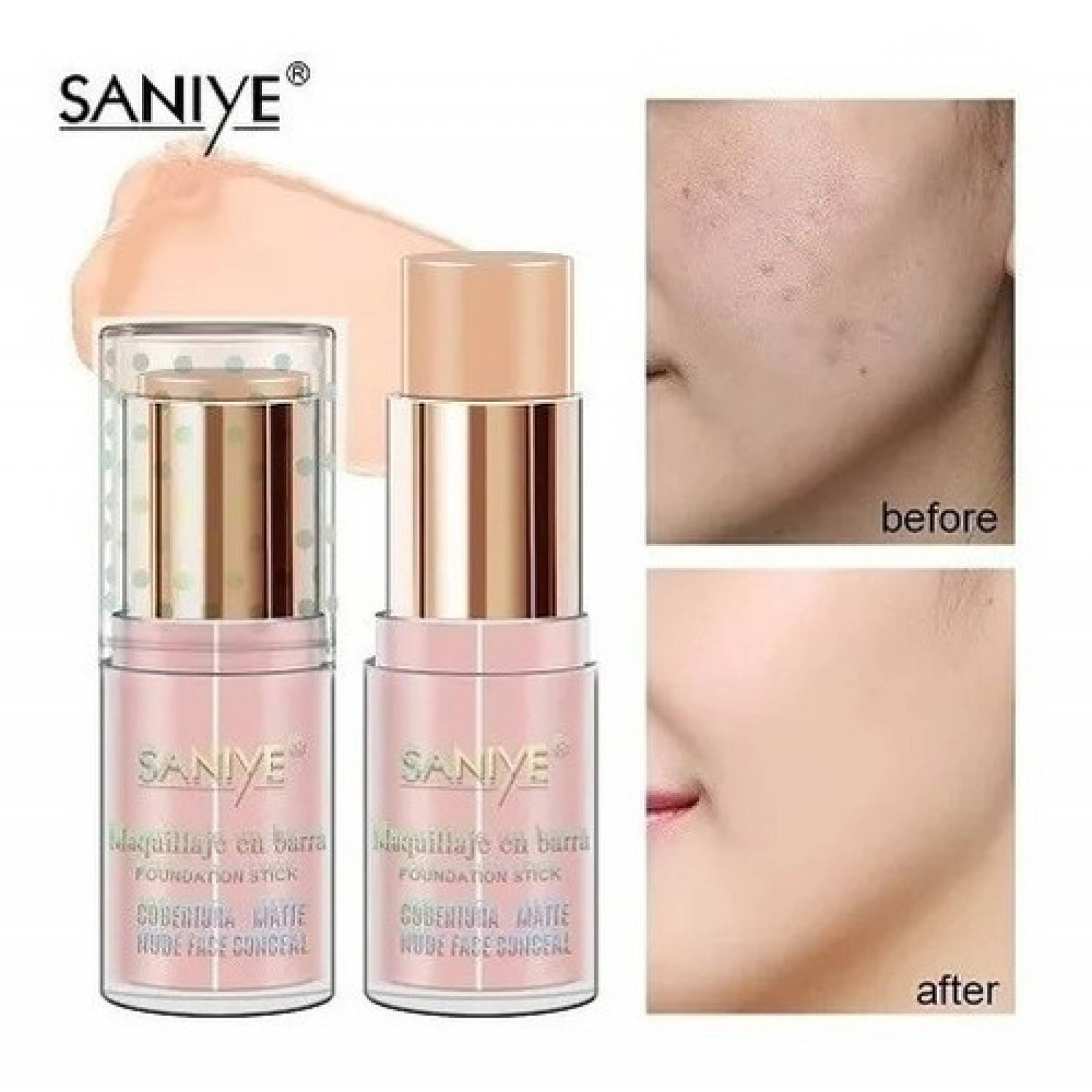 Maquillaje En Barra Saniye Nude Corrector Cobertura Matte 01