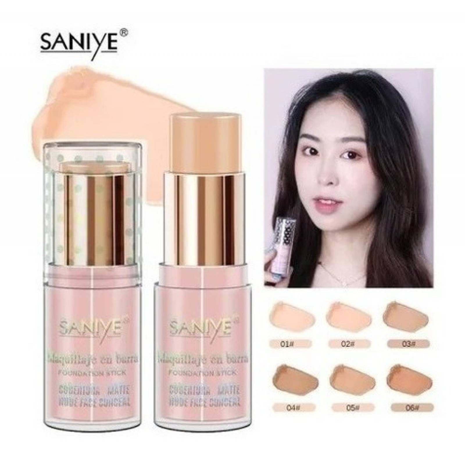 Maquillaje En Barra Saniye Nude Corrector Cobertura Matte 01