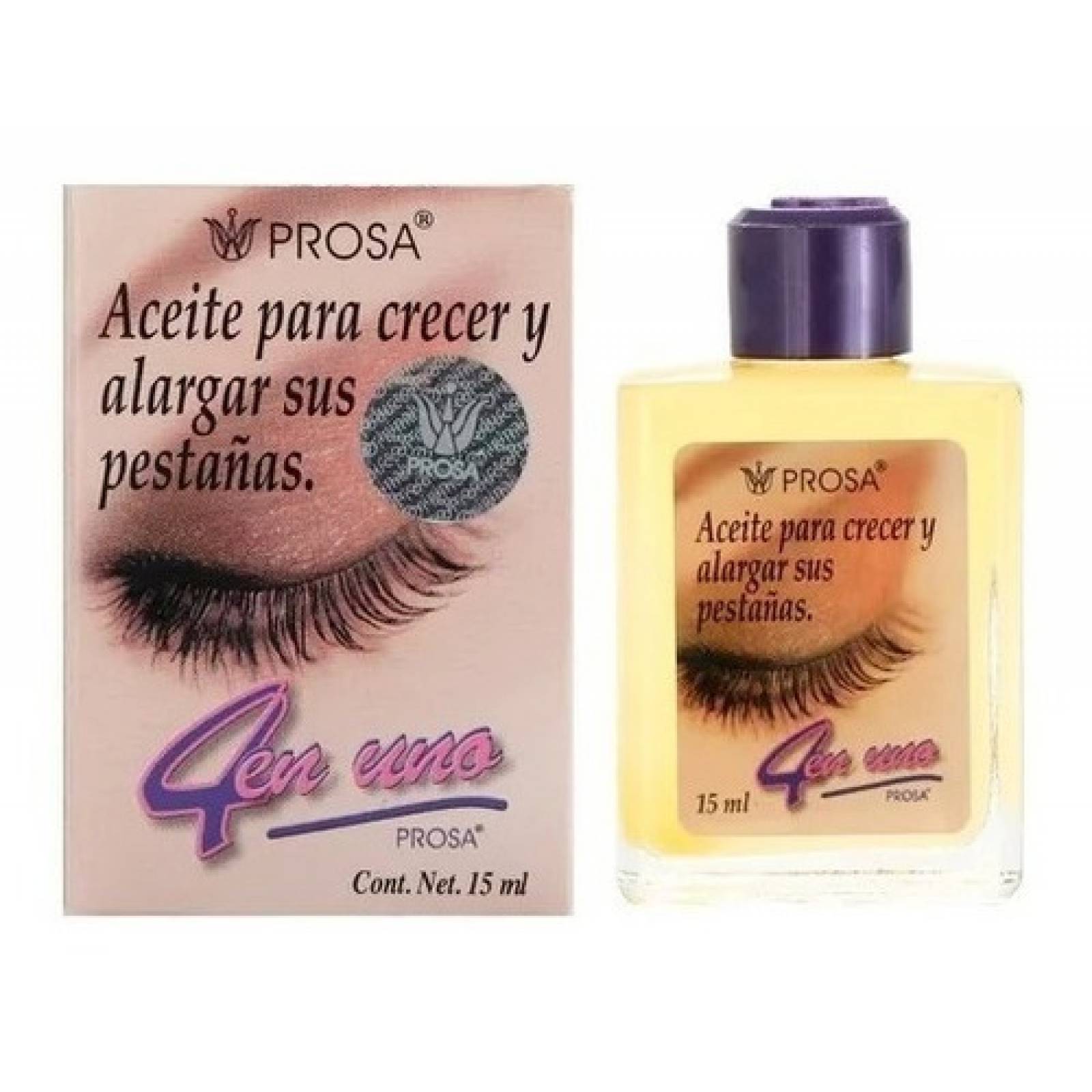 Aceite Para Pestañas Prosa 4 En 1, Engrosa Y Alarga