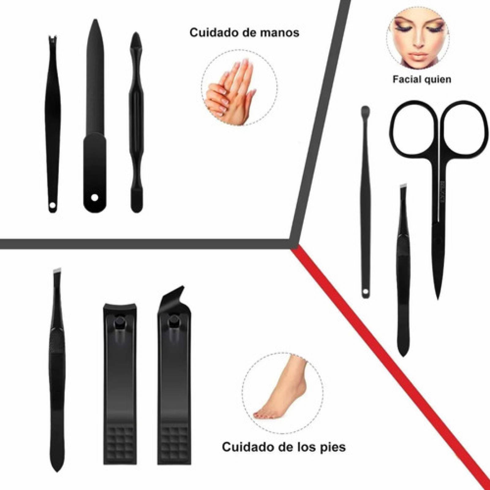 Kit 7 Piezas Cortauñas Set Manicura Pedicura Acero