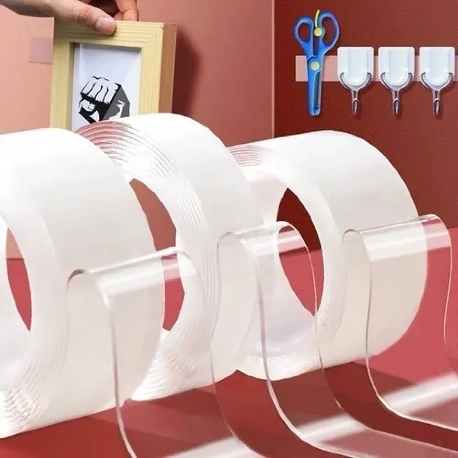 Cinta Magica Doble Cara Ivy Grip  Lavable Reutilizable 1mt