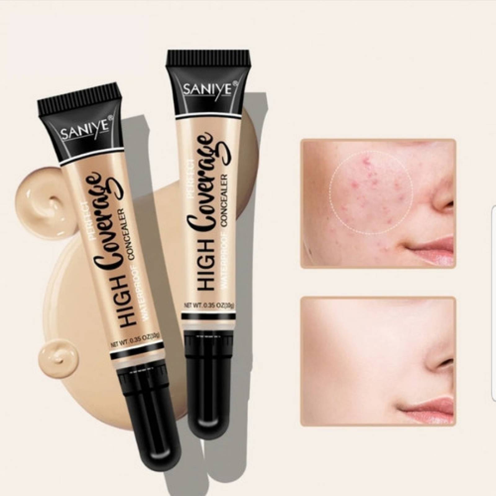 Corrector Liquido Saniye  High Coverage Todos Los Tonos 03