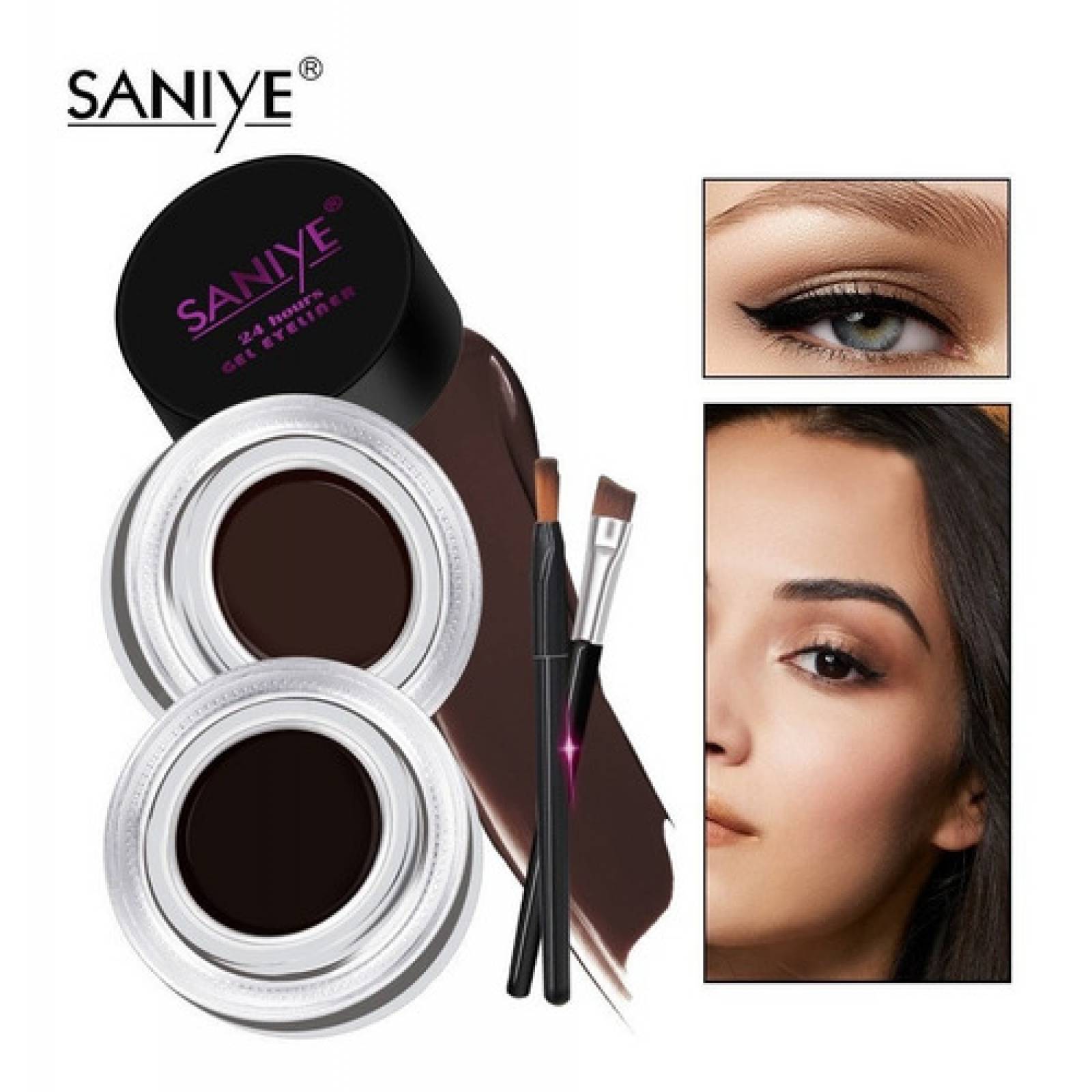 Pomada Para Cejas Black + Brown 24h Saniye Negro/Café