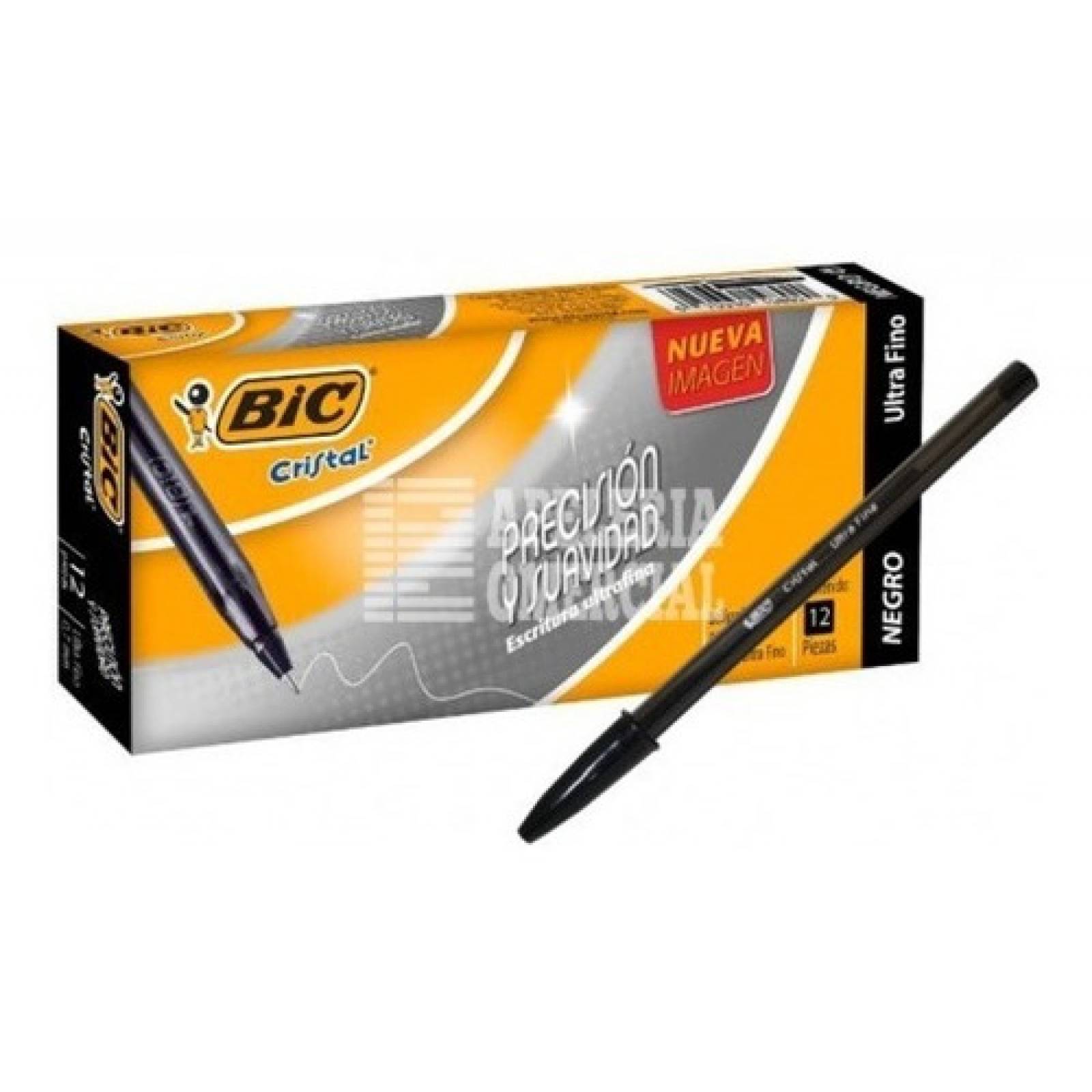 Bolígrafo Bic Cristal Intenso Punta Fina 12 Piezas+ 1 Gratis