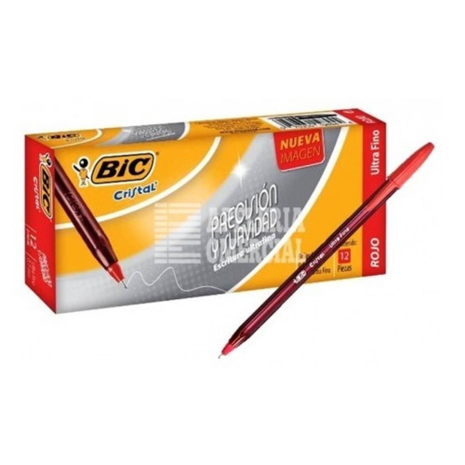 Bolígrafo Bic Cristal Intenso Punta Fina 12 Piezas+ 1 Gratis