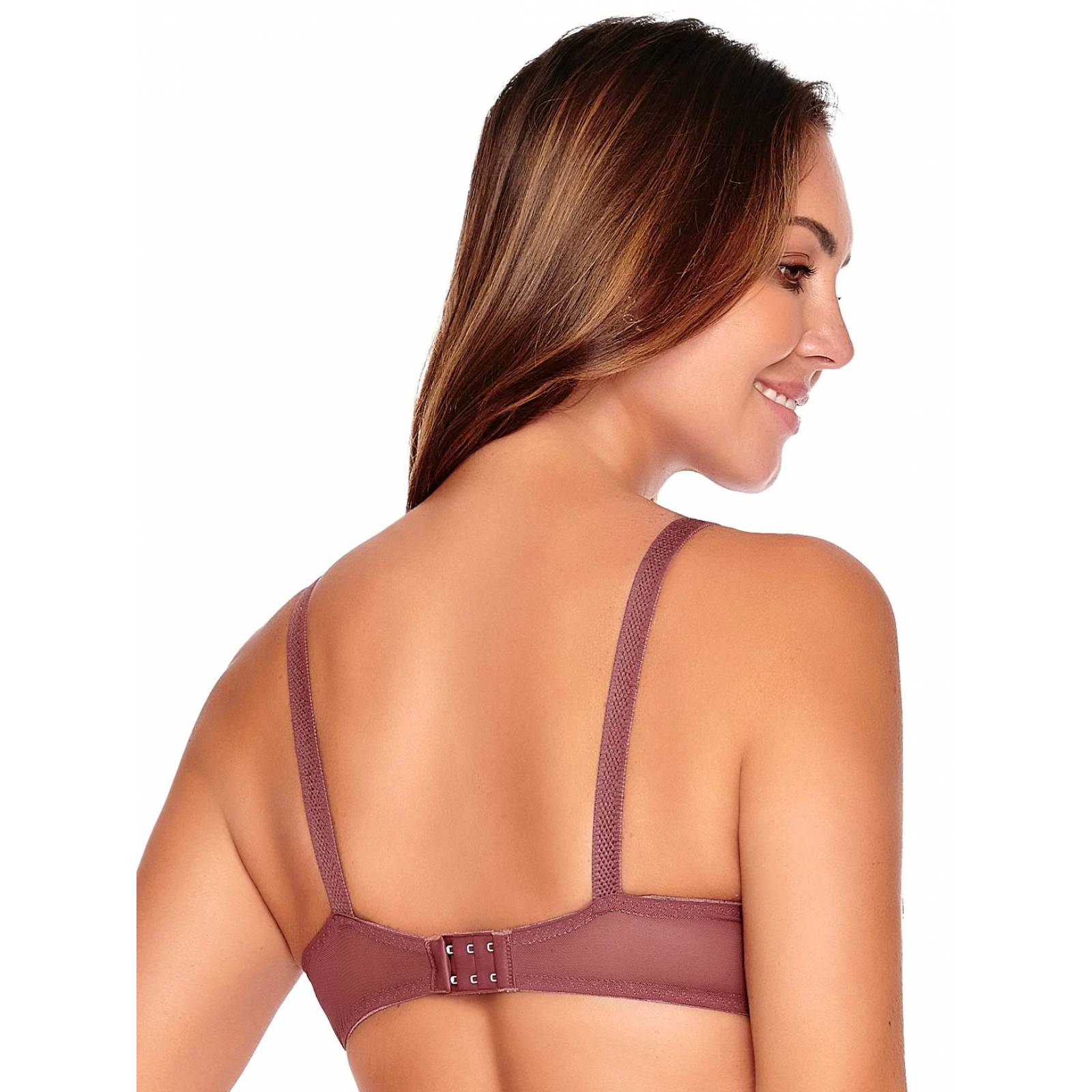 Bra Demi Ilusión push up tirantes anchos copa preformada con varilla Avellana