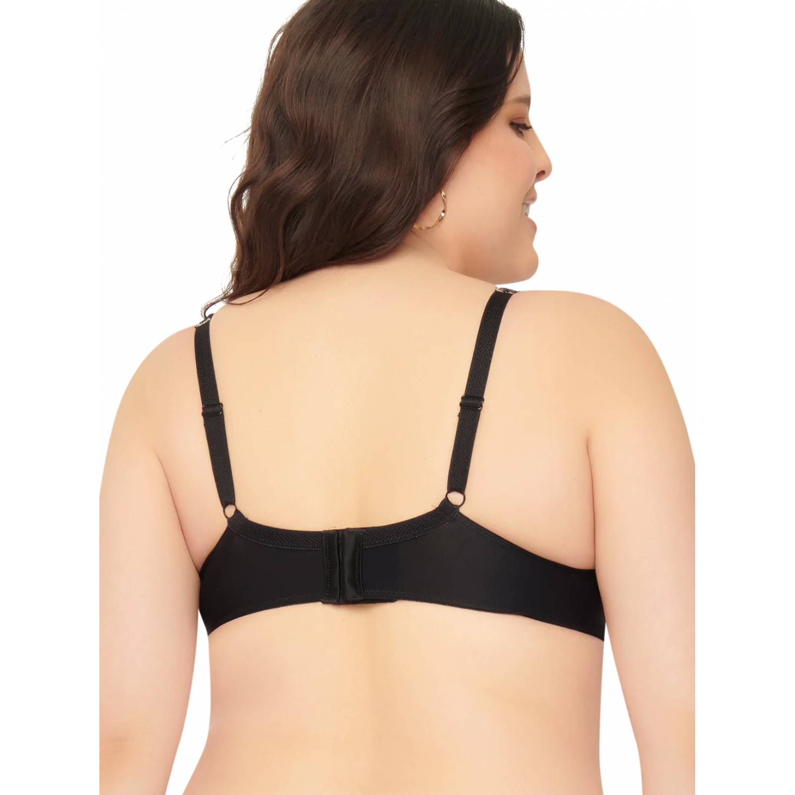 Bra copa completa Ilusión Aumenta una talla Tirantes acojinados Negro