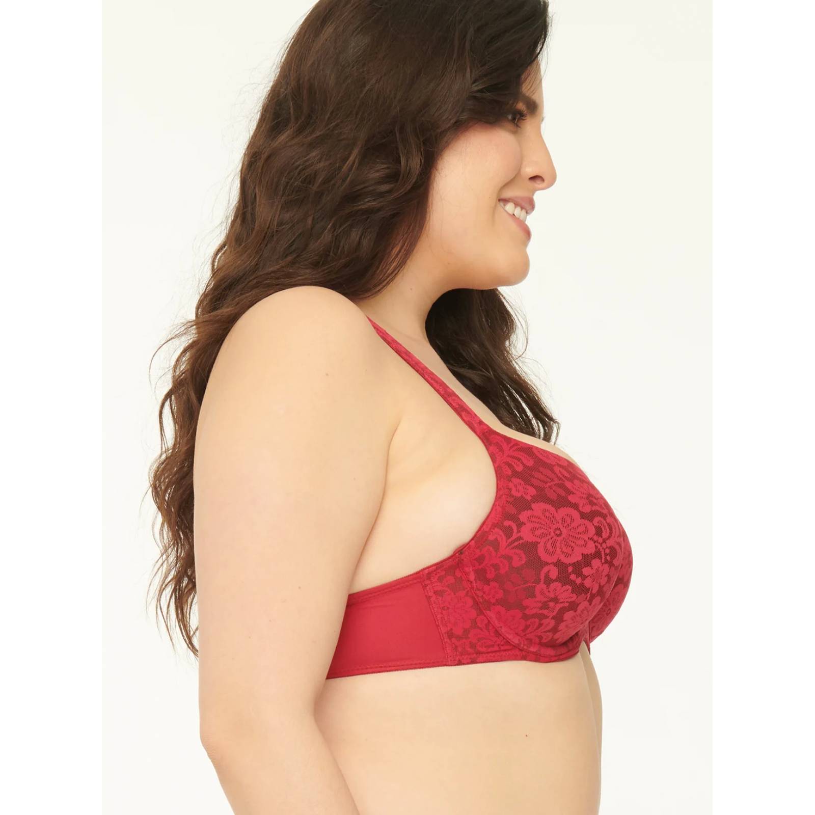 Bra copa completa Aumenta una talla Tirantes acojinados Ilusion Rubí