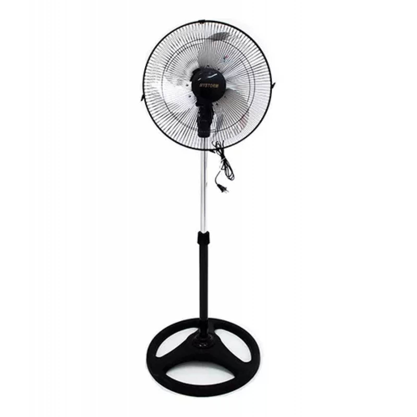 Ventilador De Pedestal Con 3 Aspas De Metal Base 18 Pulgadas