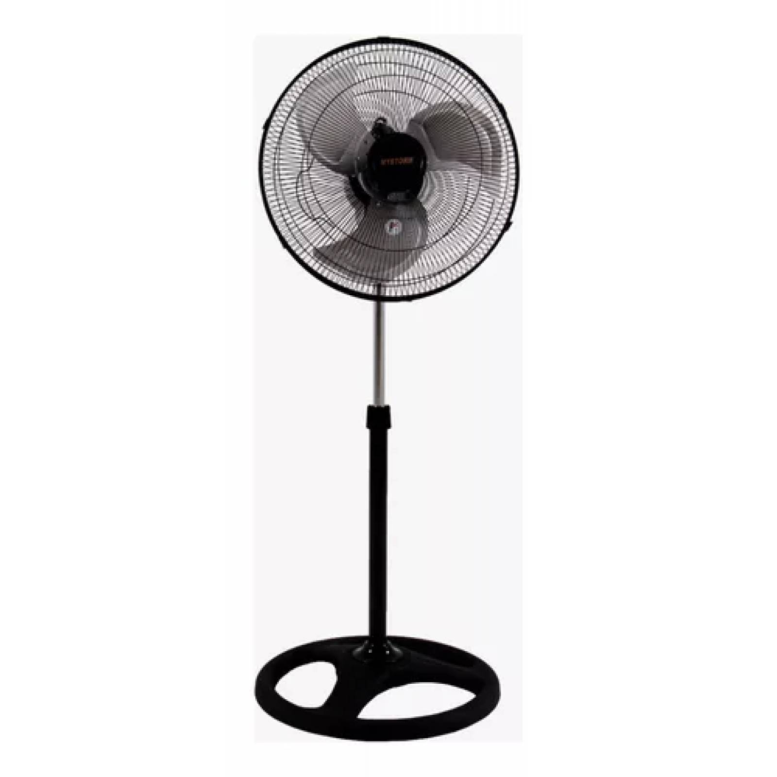 Ventilador De Pedestal Con 3 Aspas De Metal Base 18 Pulgadas