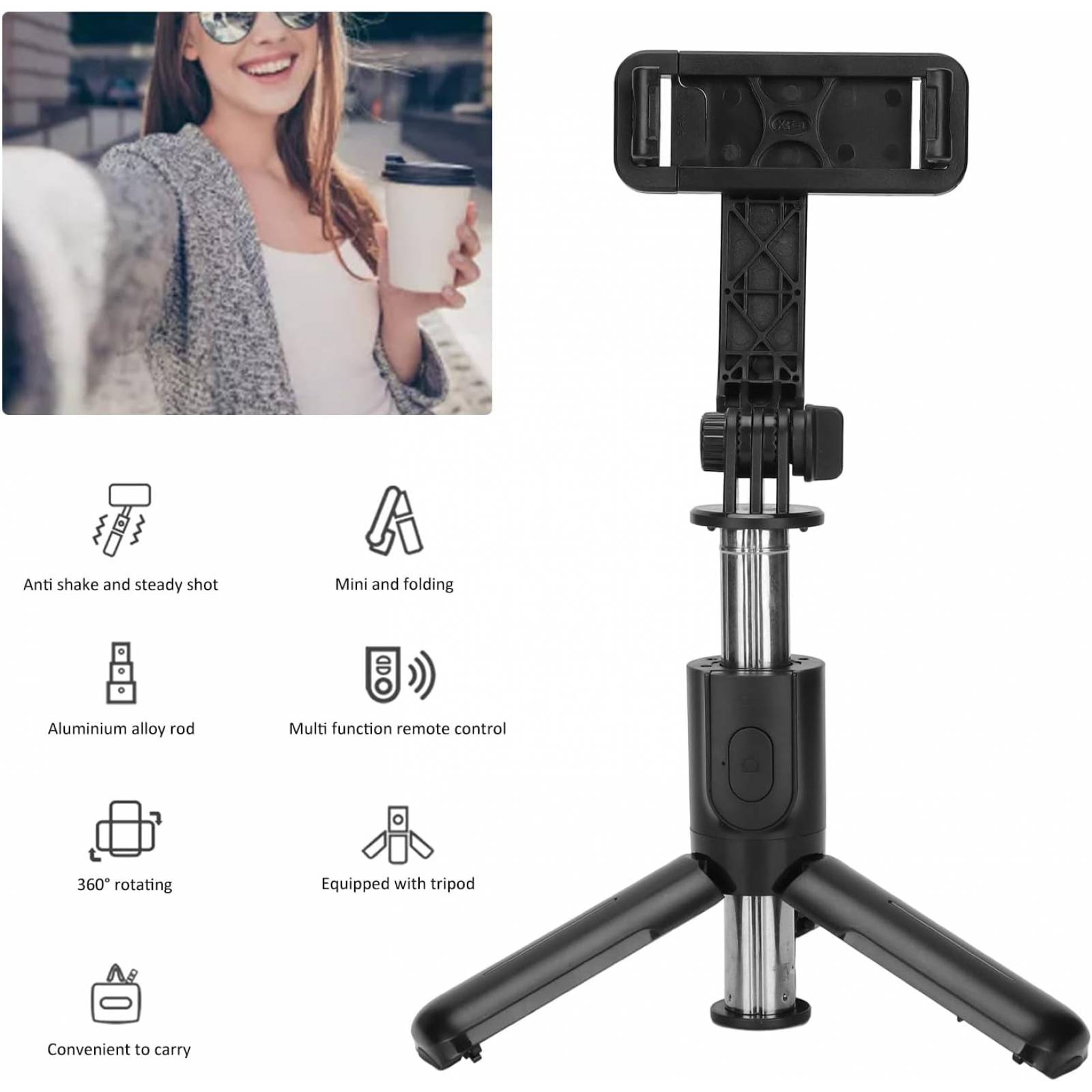 Baston Selfie C-Bluetooh Y Tripie Q07