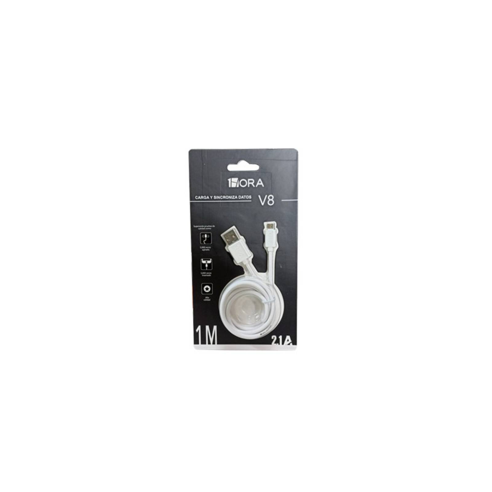 Cable Usb V8 1M 2.1A 1Hora Cab177