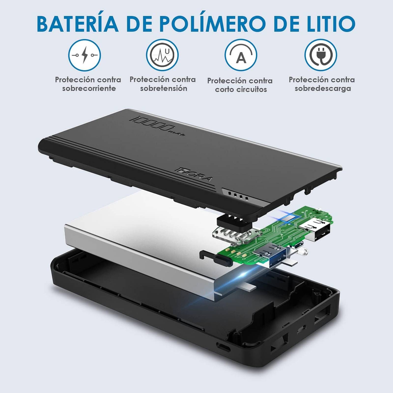 Bateria Portatil Powerbank 1Hora Carga Rapida 10000Mah / USB V8 / Tipo C /  Lightning  #1 en México +500 reseñas positivas – FixOEM :Repuestos  Celular+ Micro Electrónica