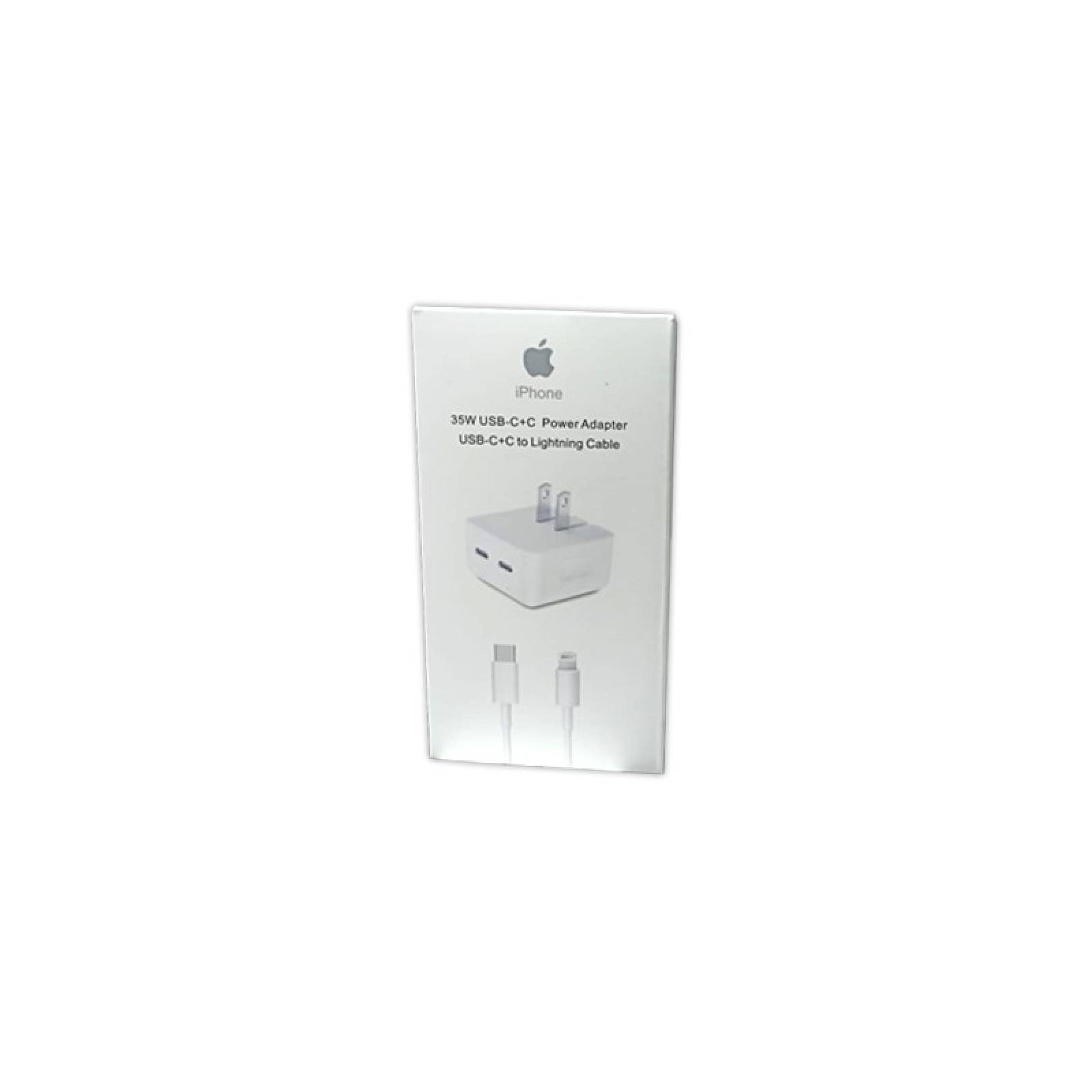 GENERICO Cargador iPhone 35w Carga Rapida USB-C a Lightning