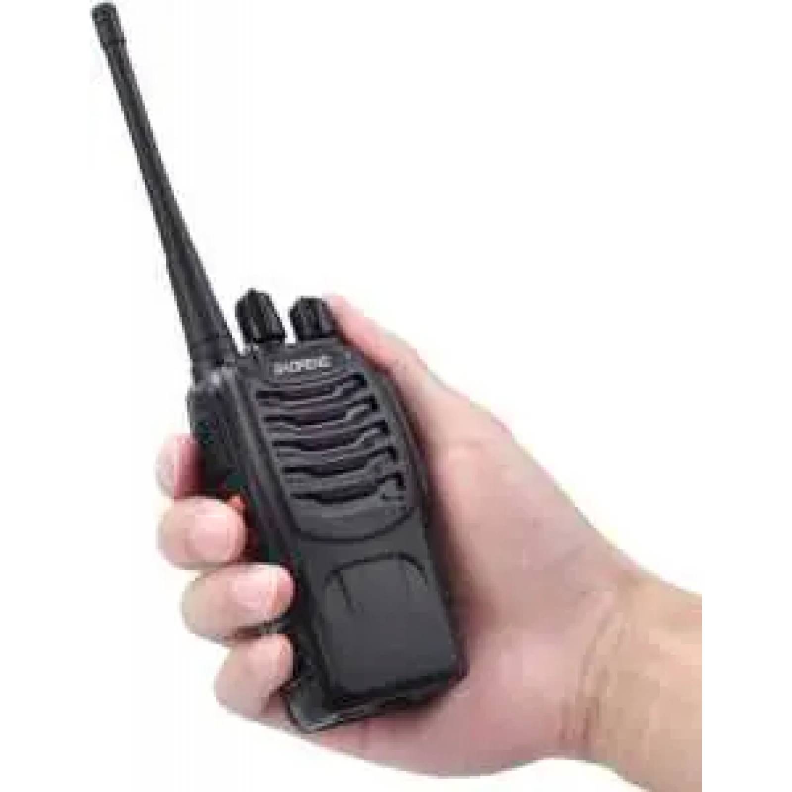 Radio De Comunicacion Walkie-Talkie Manos Libres Con Base Para Carga Vhf/Uhf Fm D-662