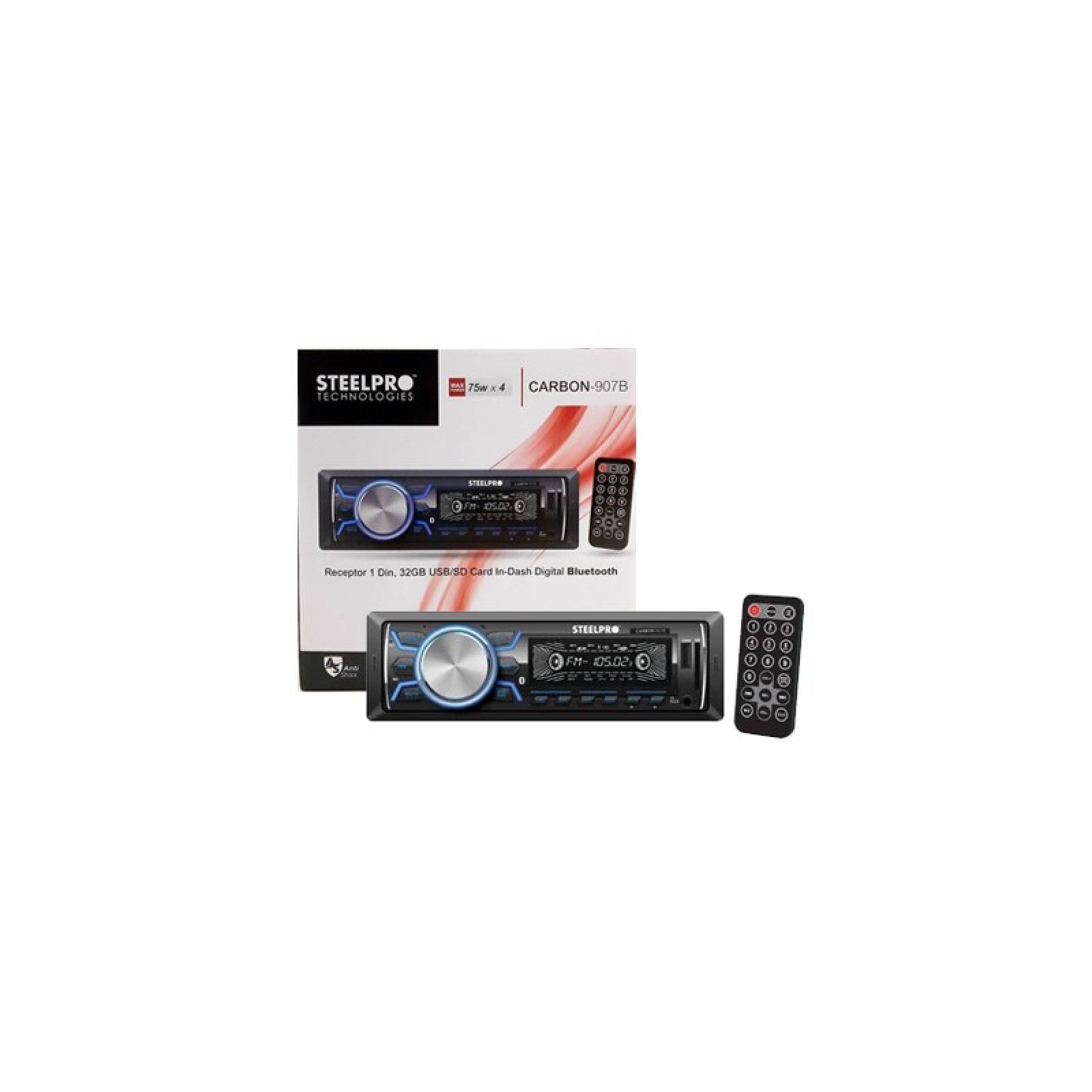 Autoestereo Para Auto Steelpro Technologies Carbon-907B Con Usb Y Bluetooth