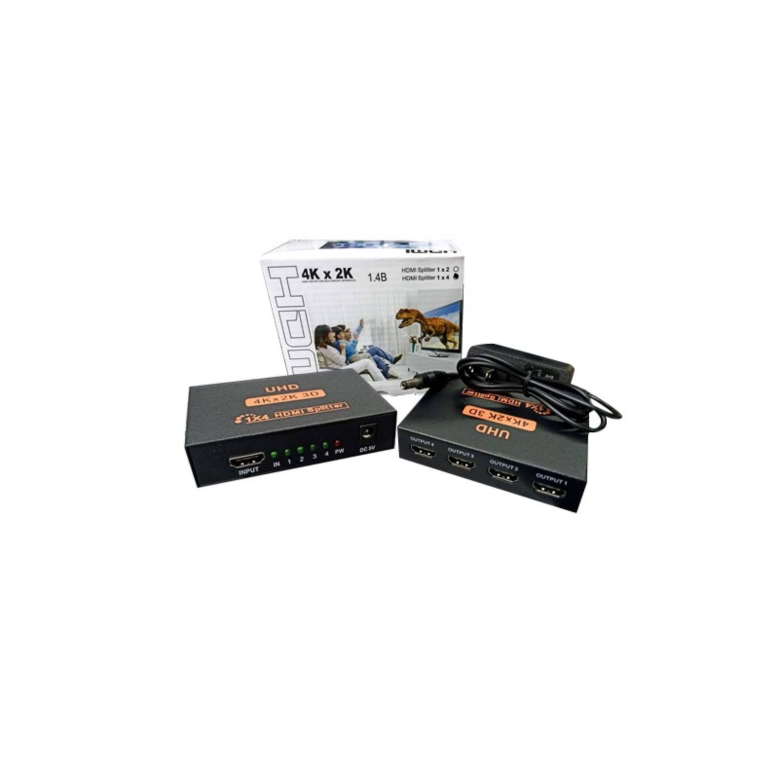 Splitter Hdmi 1X4 Divisor Señal Amplificador