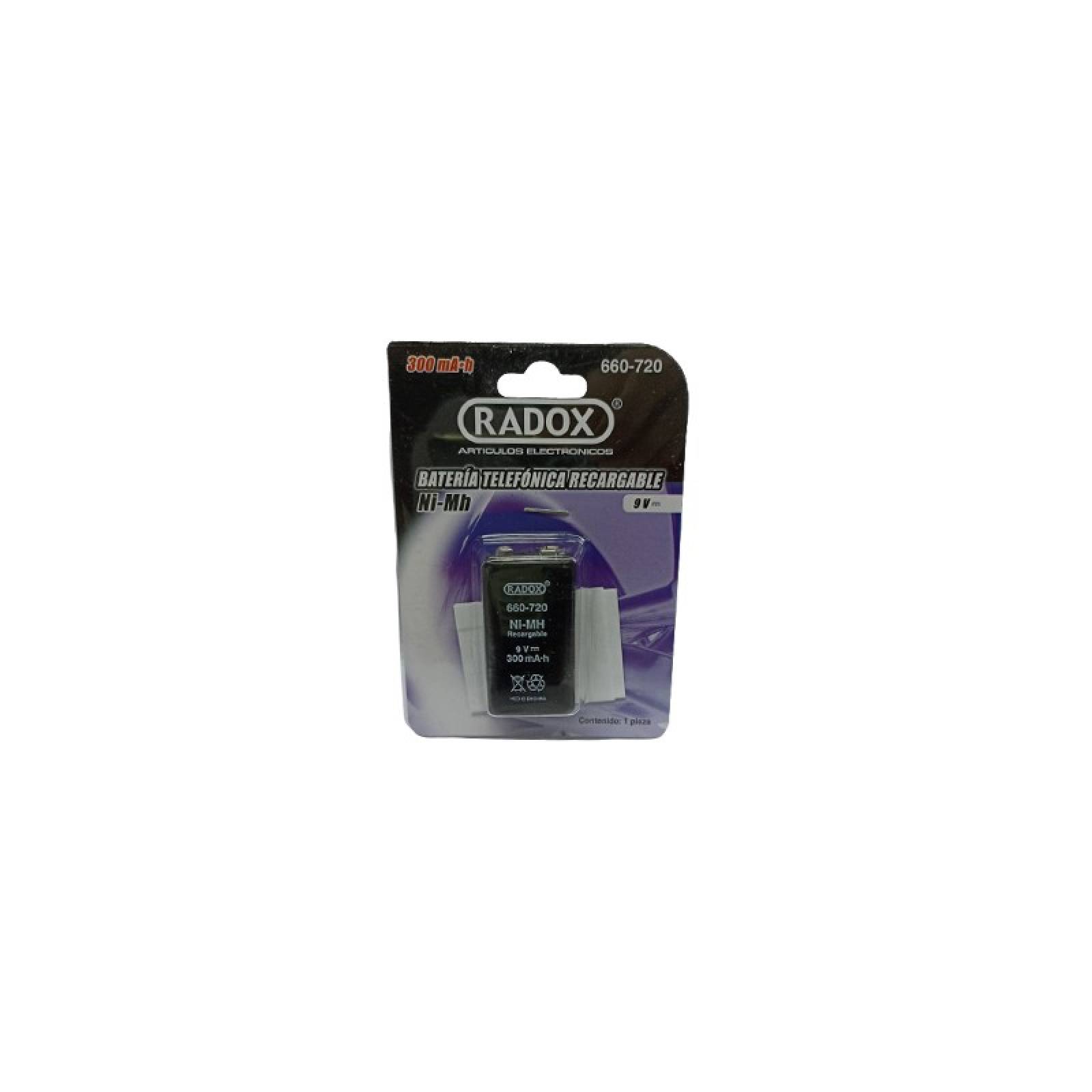 Pila Batería Recargable 9V Cuadrada 660-720