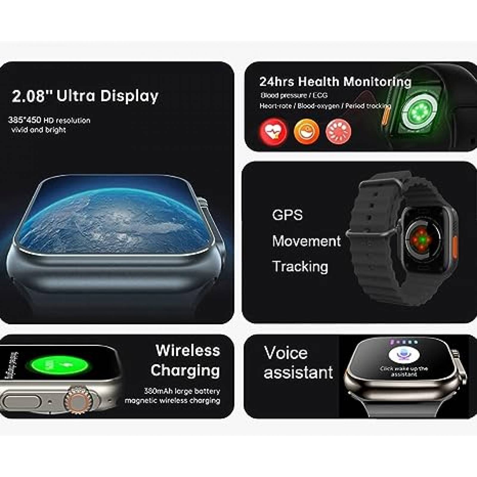 Reloj Smart Watch X8 Ultra Carga Inalambrica Y Contra El Agua