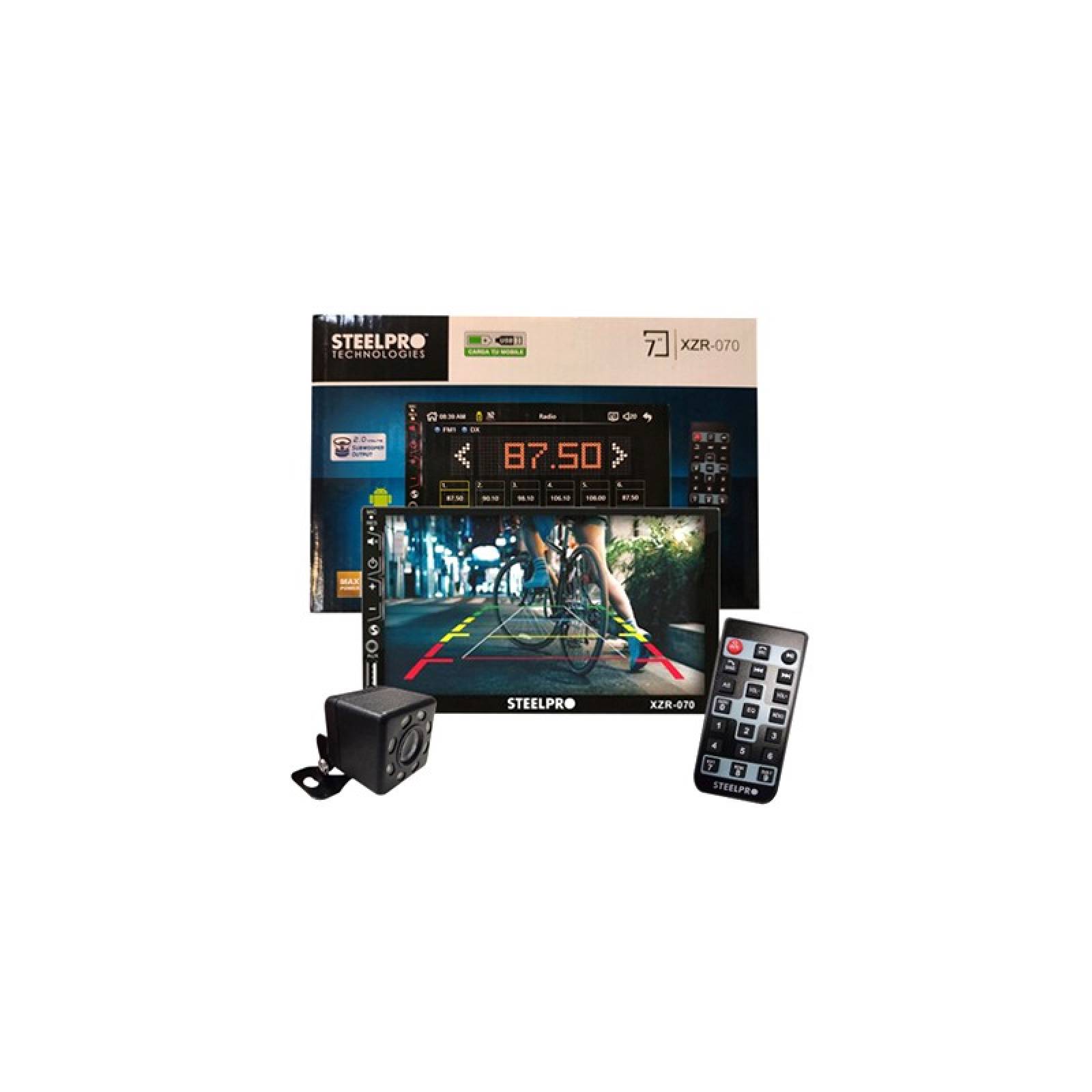 Autoestereo Steelpro Pantalla Led 7" Con Camara Trasera Xzr-072