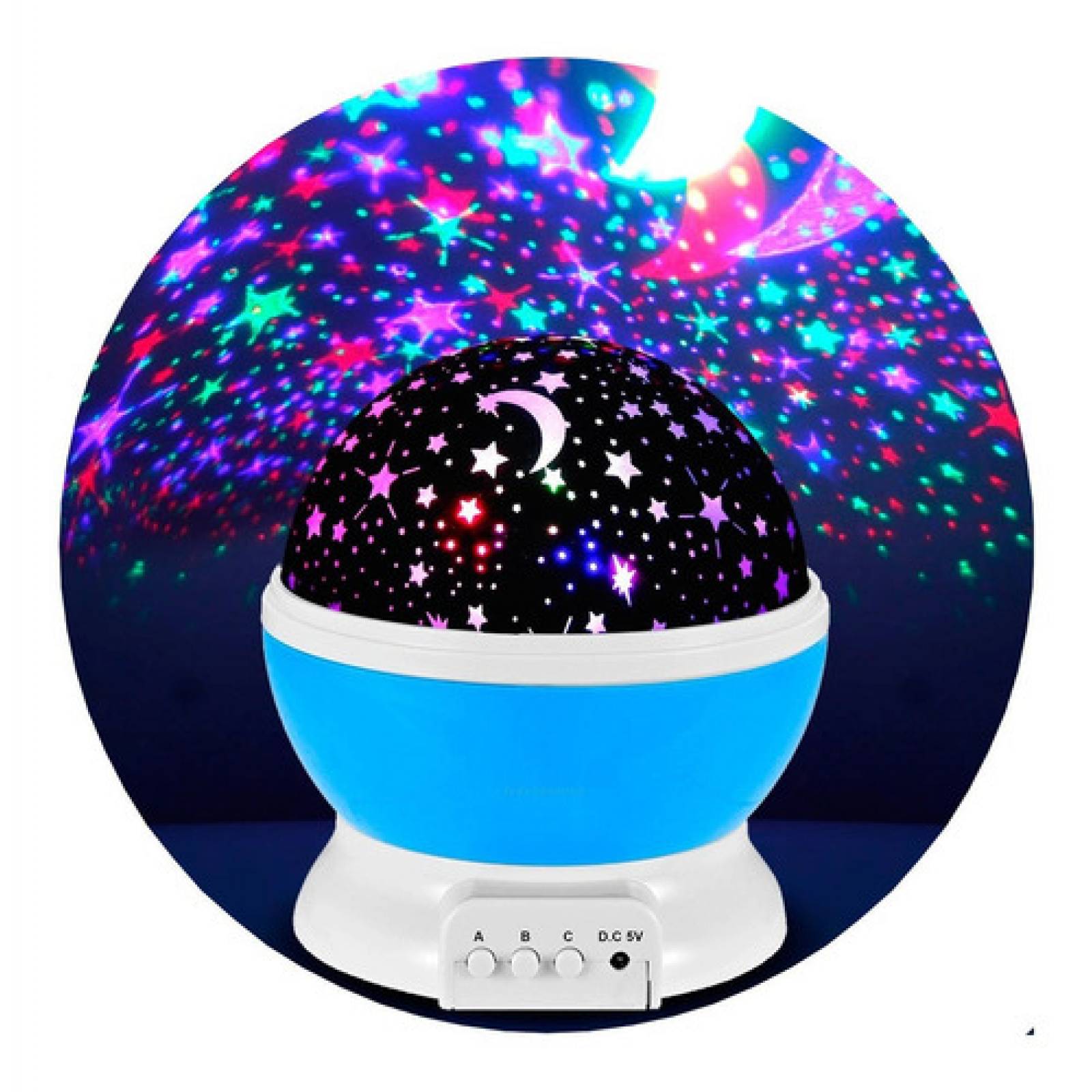 Lampara Estrellas Usb Noche Proyector Giratorio