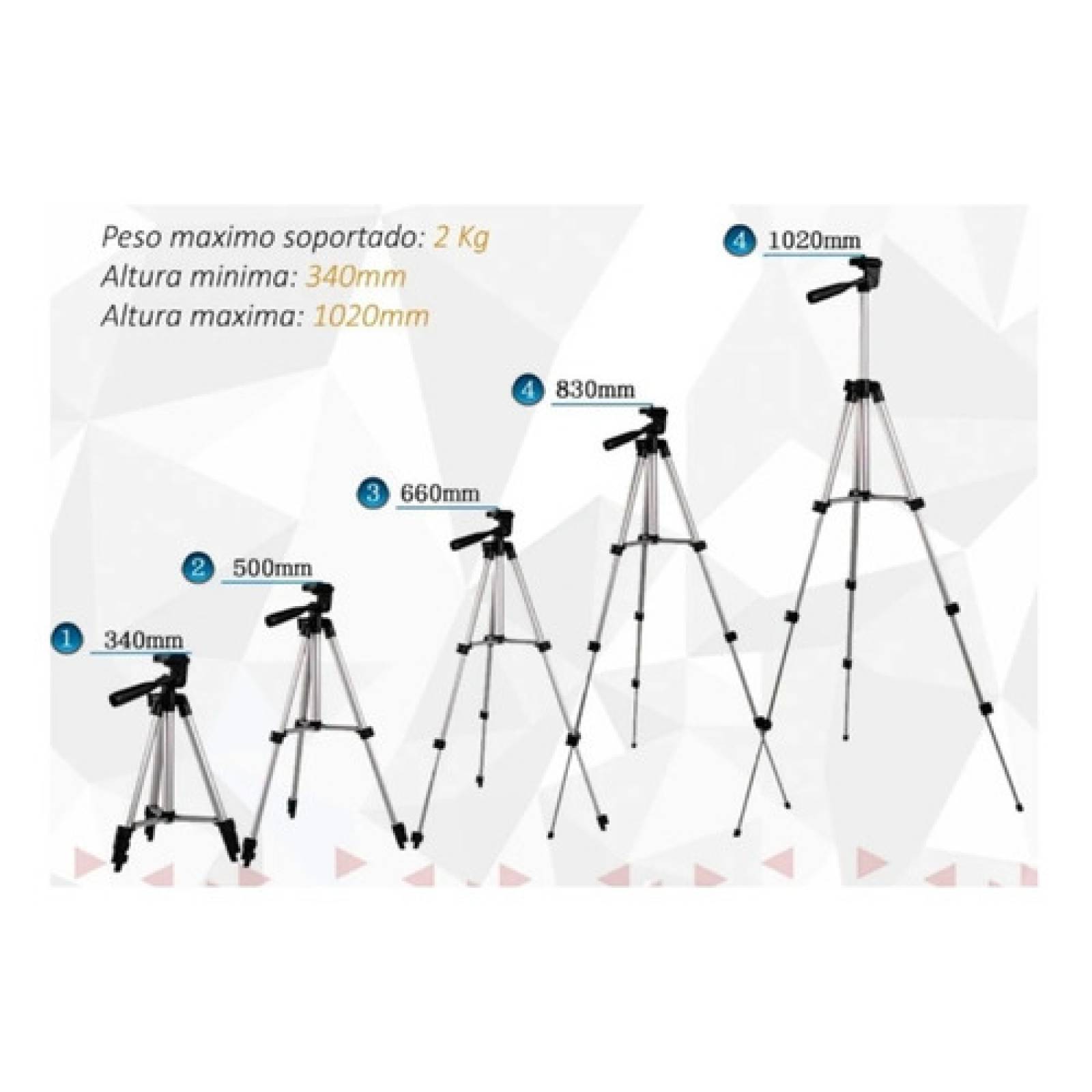 Tripie Para Celular Y Camara 1.20M Tripod 330A