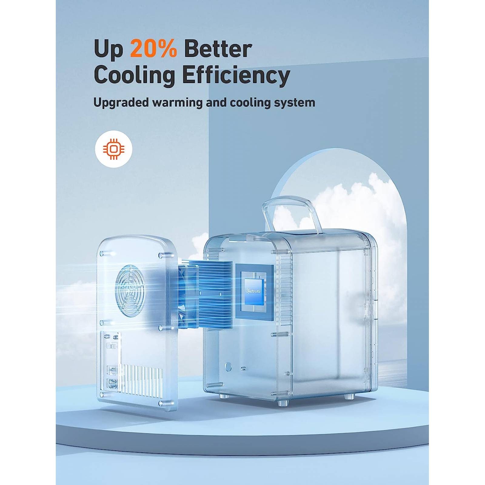 Astroai Mini Refrigerador Portátil, Mini Nevera Electrónica Para El Skincare Color Rosa Y Blanco