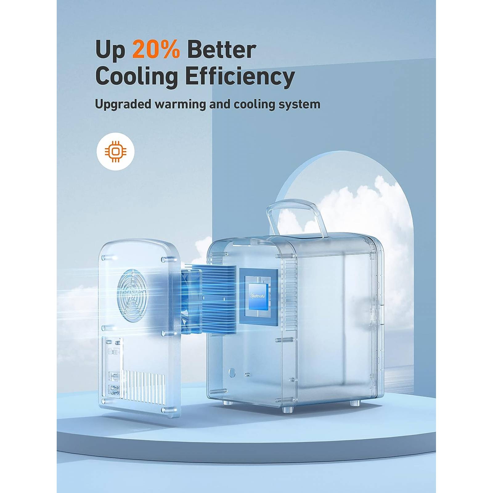 Astroai Mini Refrigerador Portátil, Mini Nevera Electrónica Para El Skincare Color Rosa Y Blanco