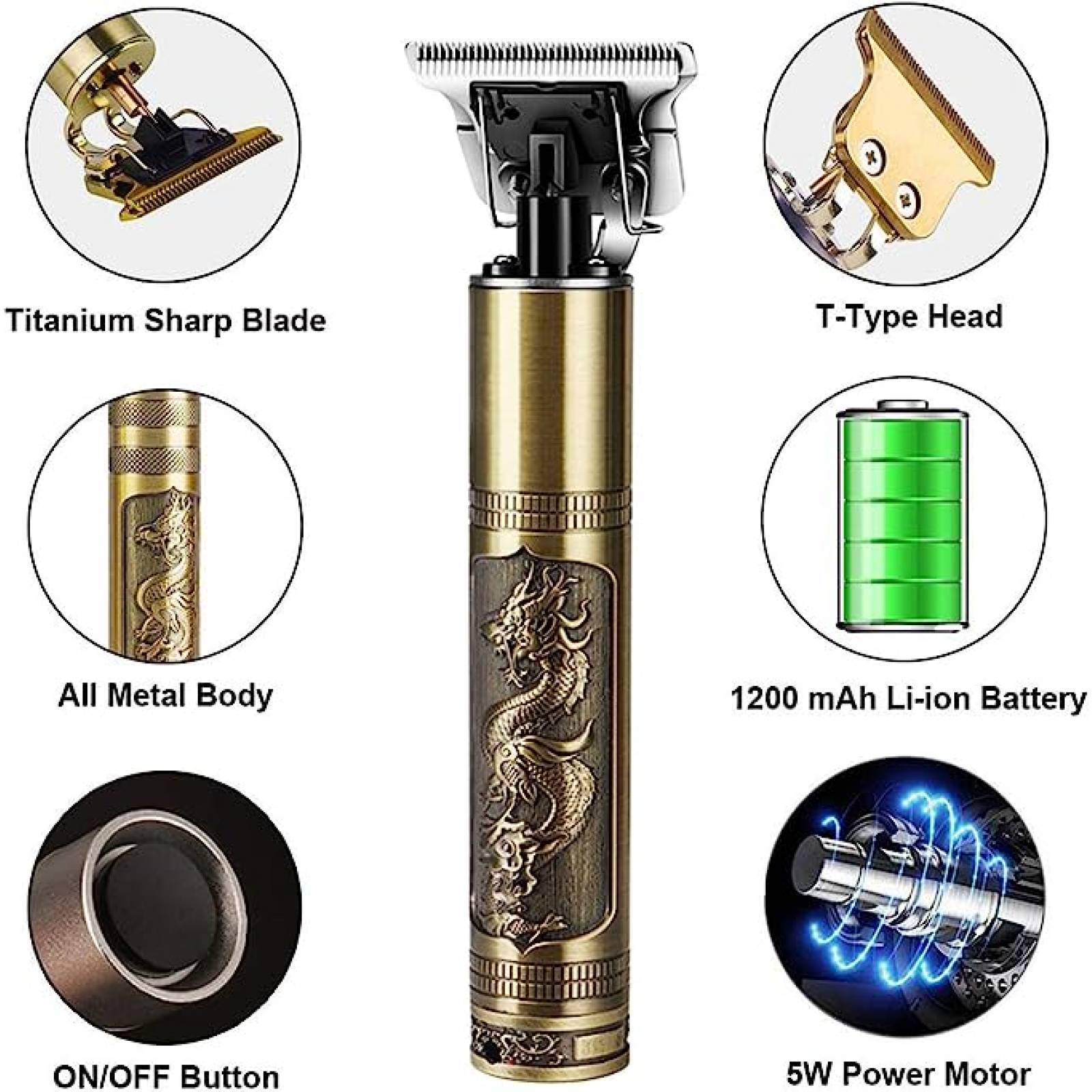 Maquina Terminadora De Pelo Vintage Metal