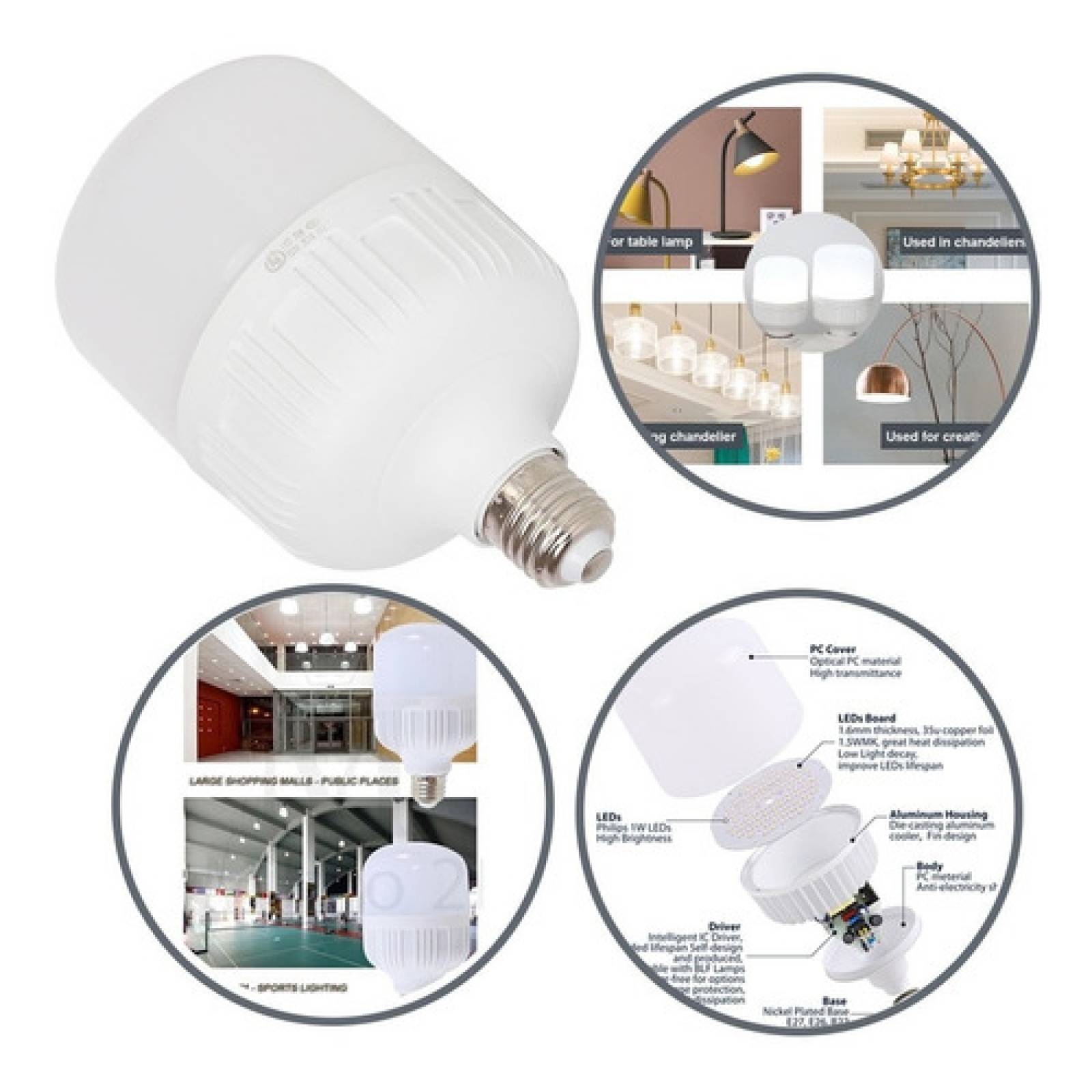 Foco Bala Led 50W Dlux Luz Fría 127 V